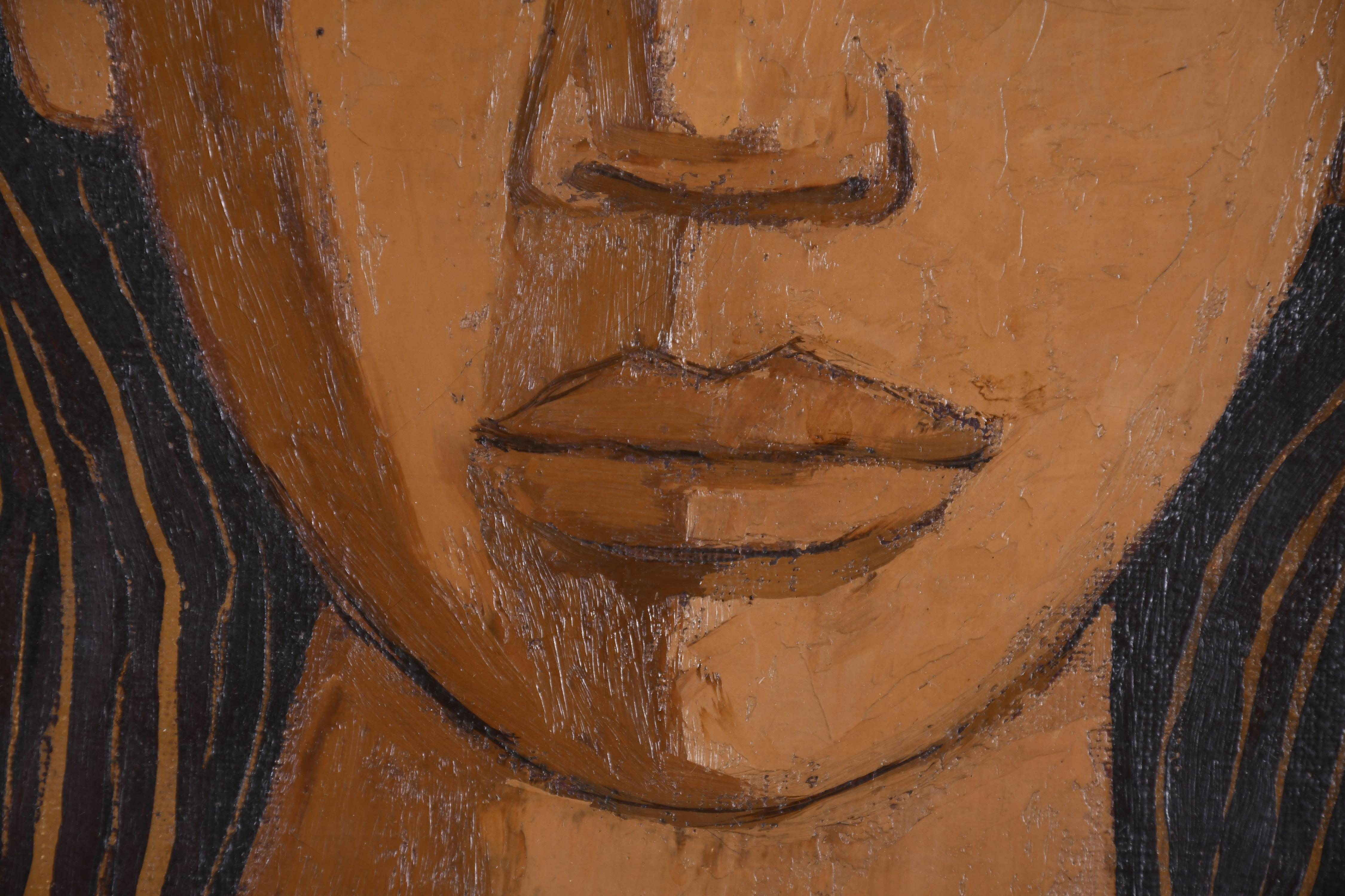 OSWALDO GUAYASAMIN (1919-1999). "CABEZA DE NIÑA", 1950.