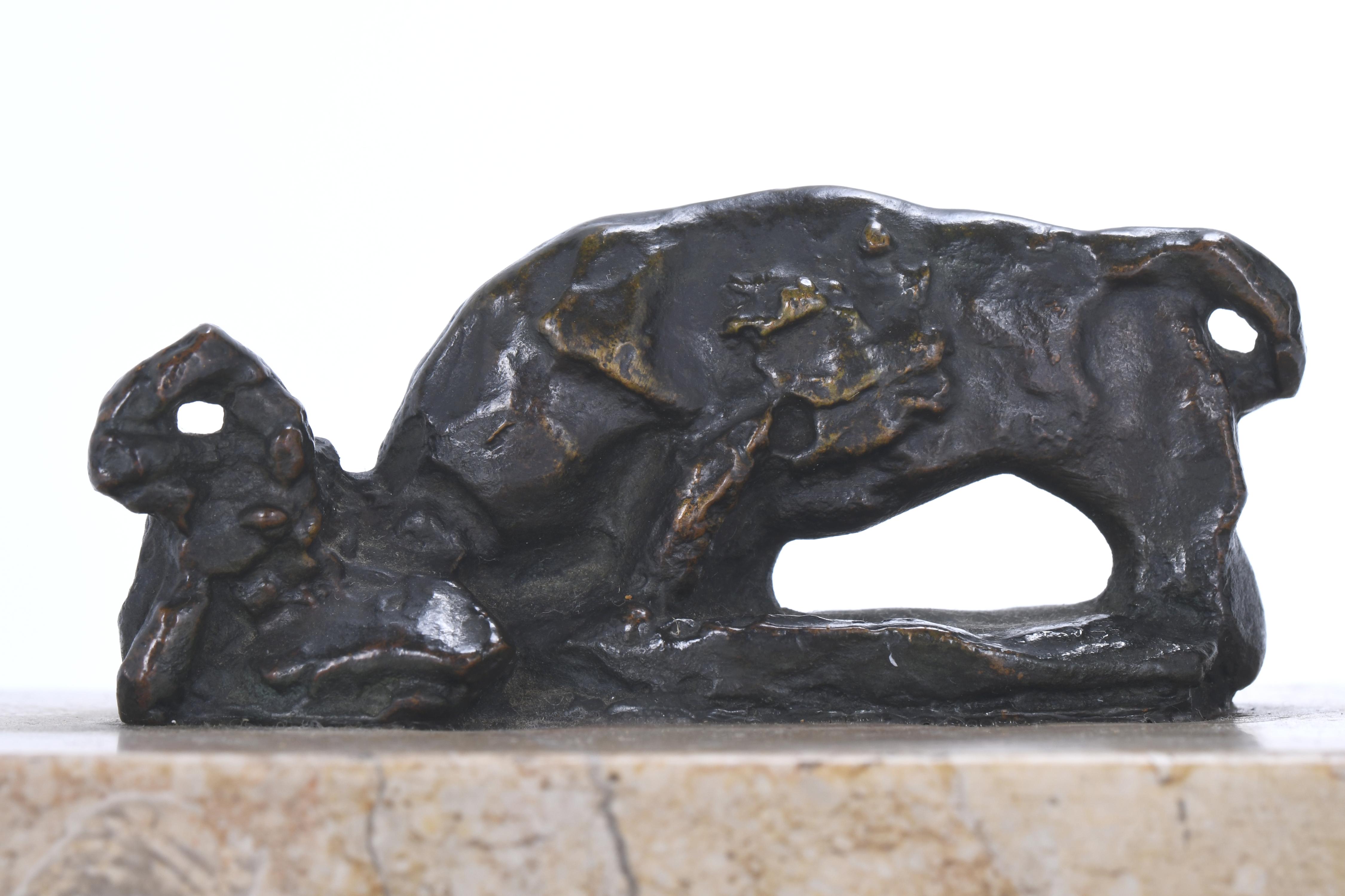 MANOLO HUGUÉ (1872-1945). "COGIDA", C. 1942. 