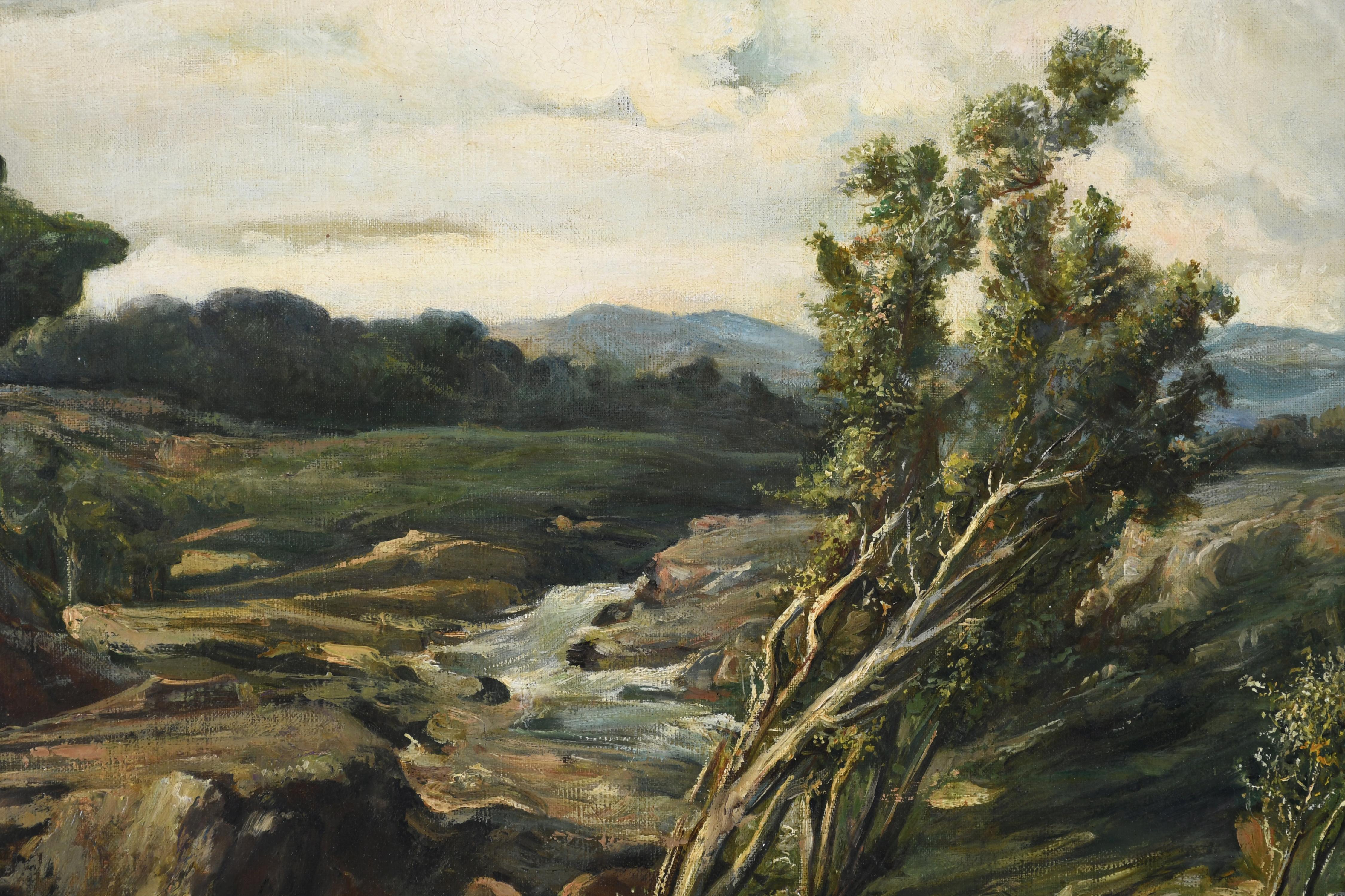 FRANCESC TORRESCASSANA (1845-1918). "PAISAJE FLUVIAL".