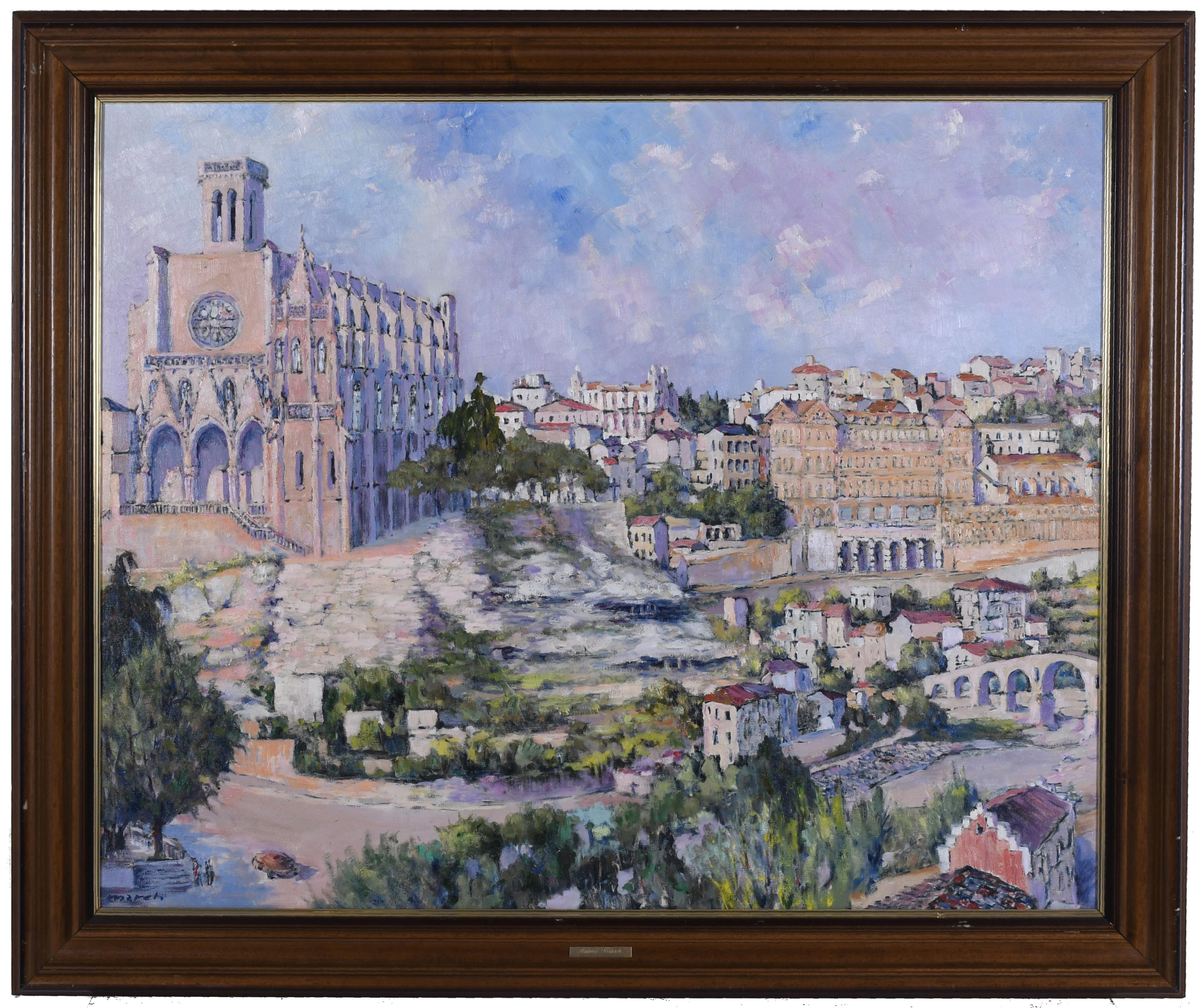 ANTONI MARCH SALAS (1923). "PANORÁMICA DE MANRESA", 1987.