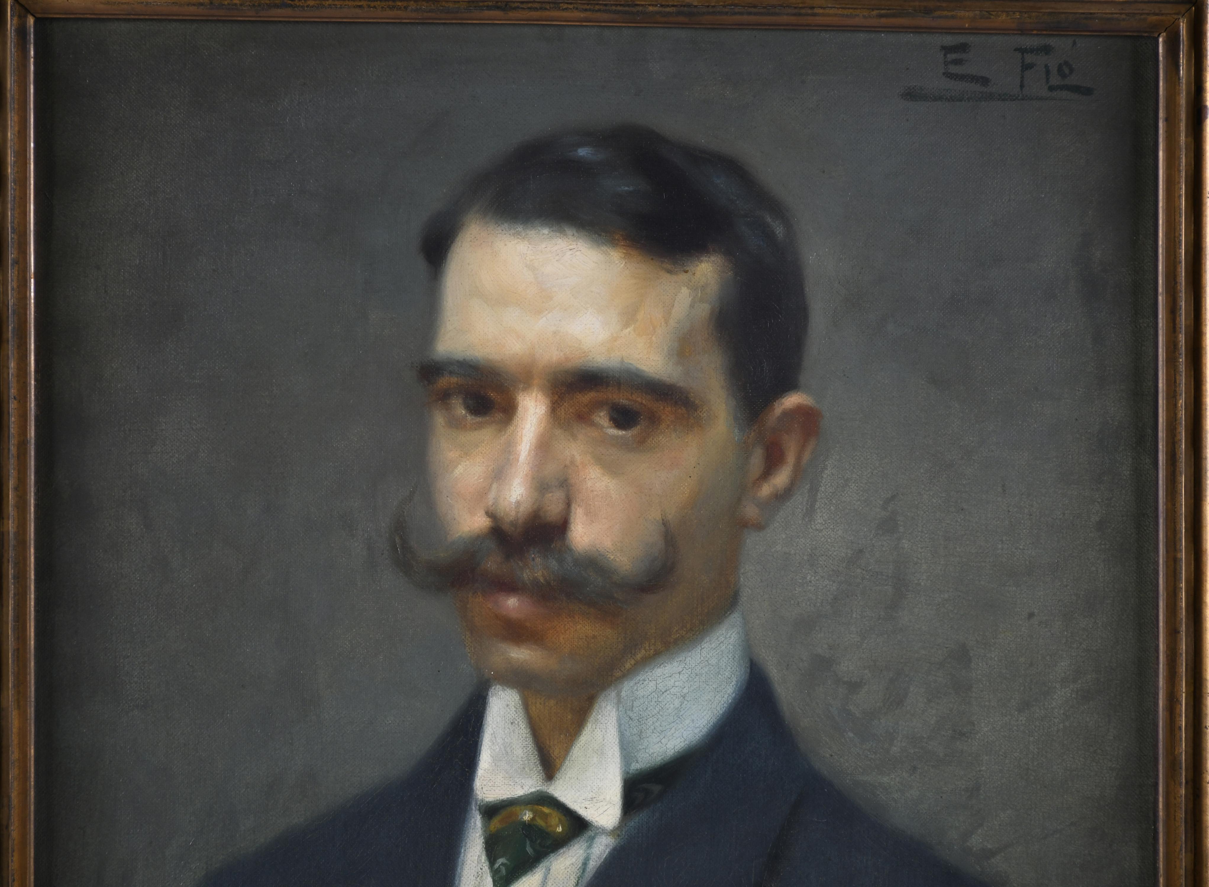 EDUARD FLÒ GUITART (1881-1958). "RETRATO DE MIQUEL BAYONA D