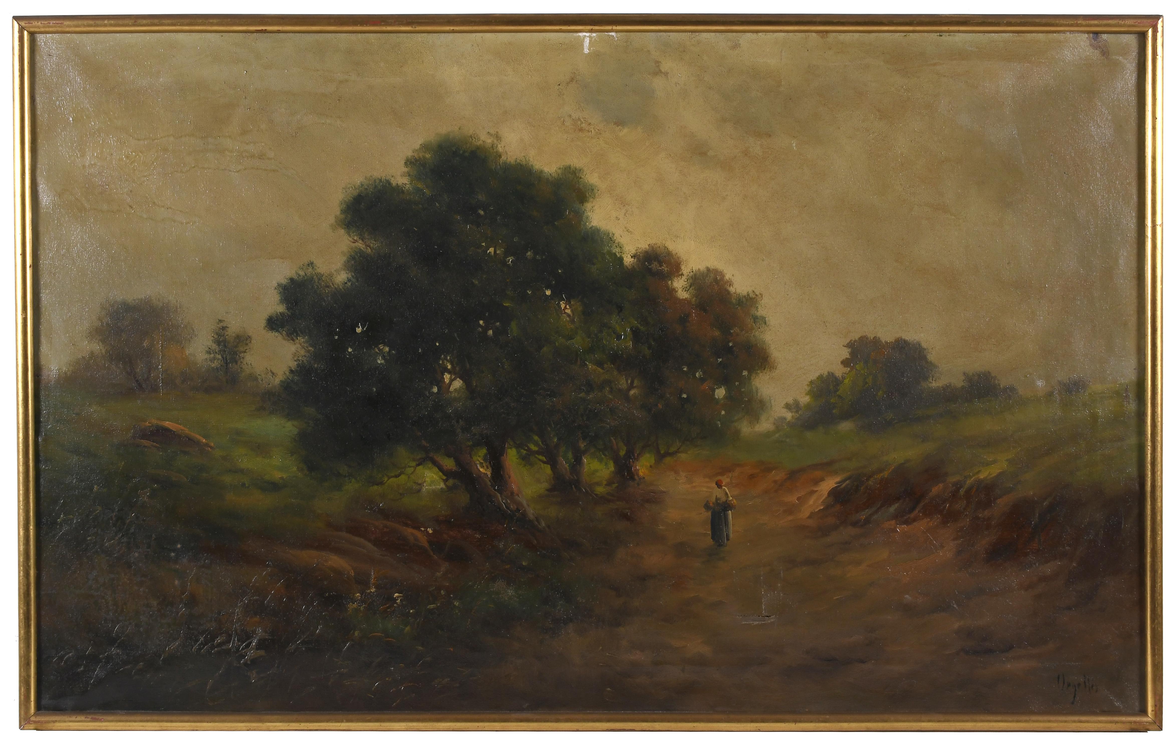 FÈLIX URGELLÈS DE TOVAR (1845-1919). "PAISAJE". 