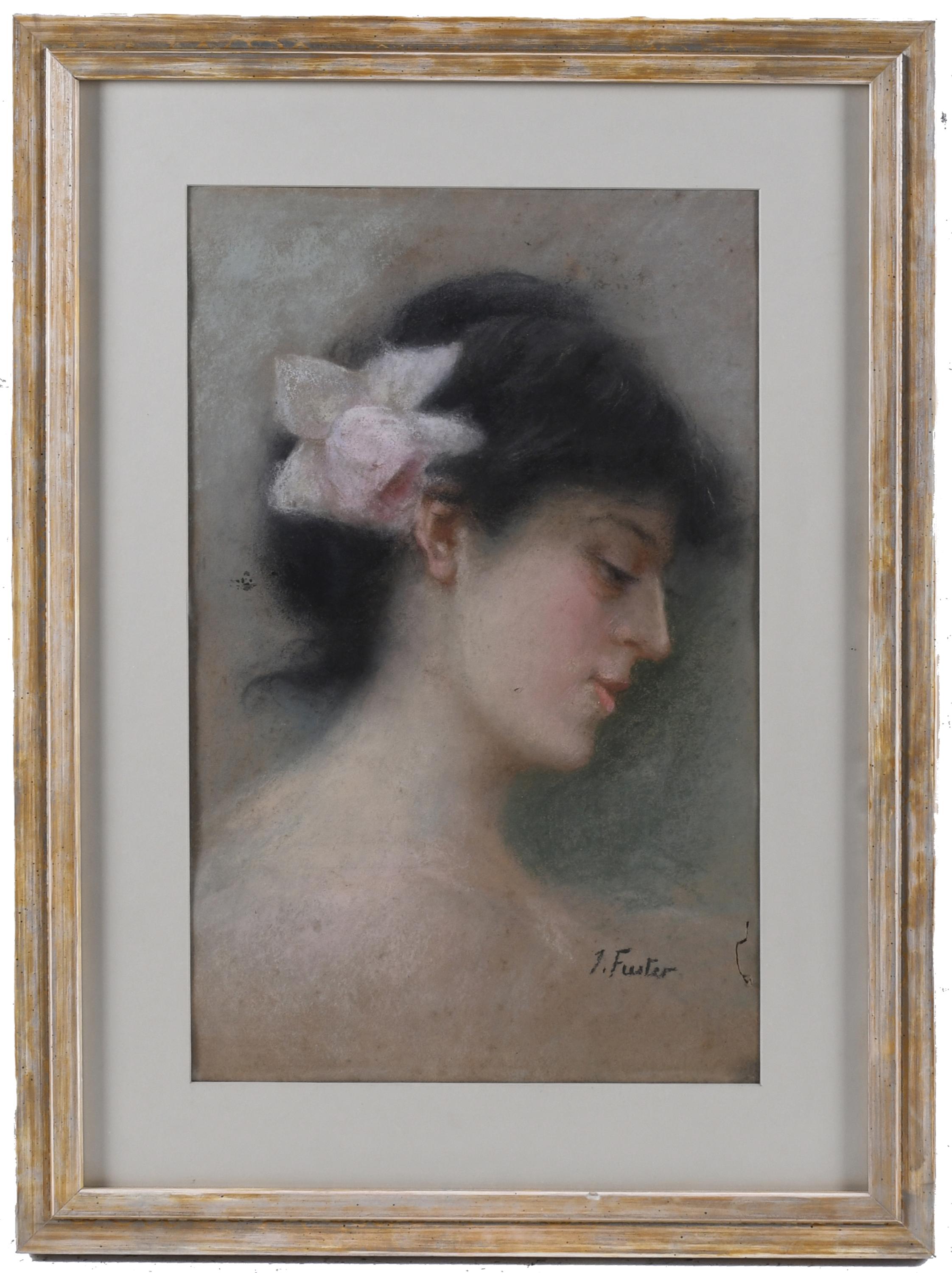 JOAN FUSTER BONNIN (1870-1945). "PERFIL DE UNA JOVEN".