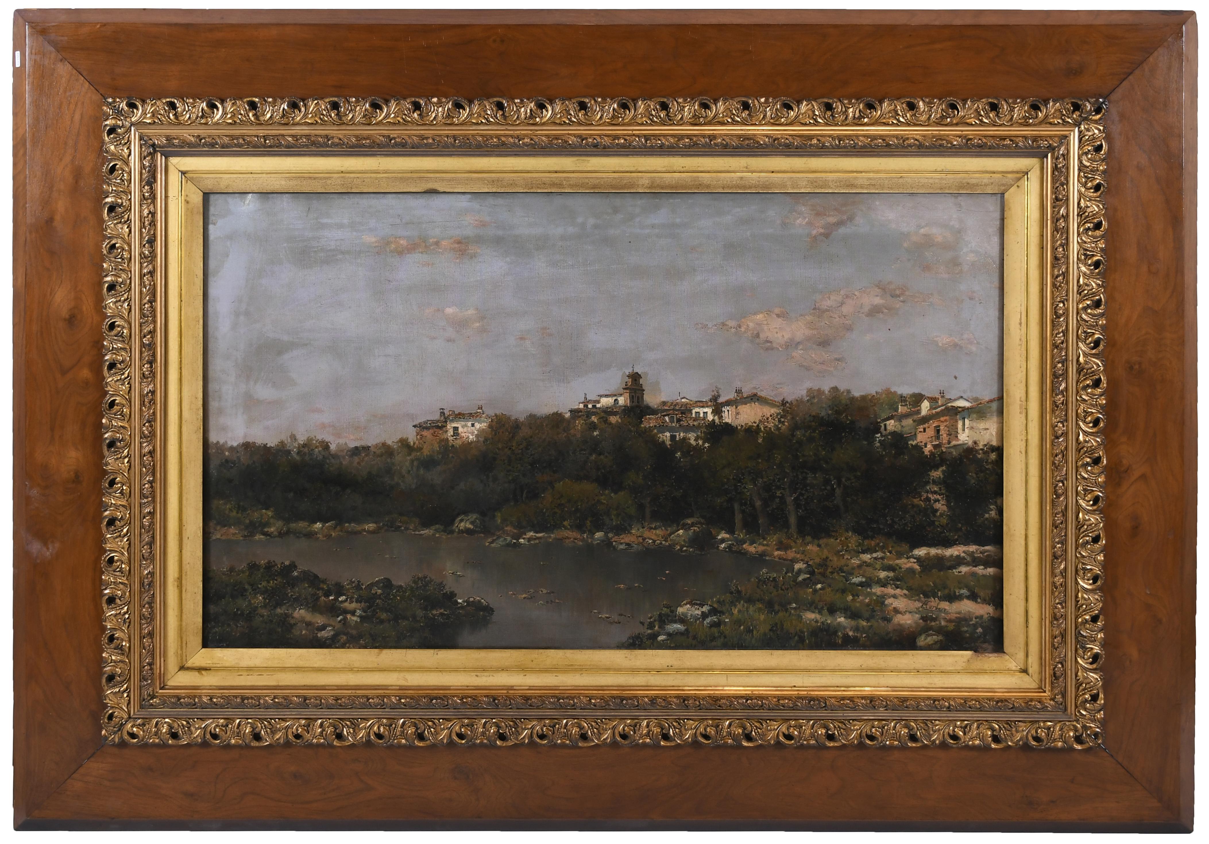 JOSÉ FRANCO CORDERO (1851-c.1910). "PAISAJE".