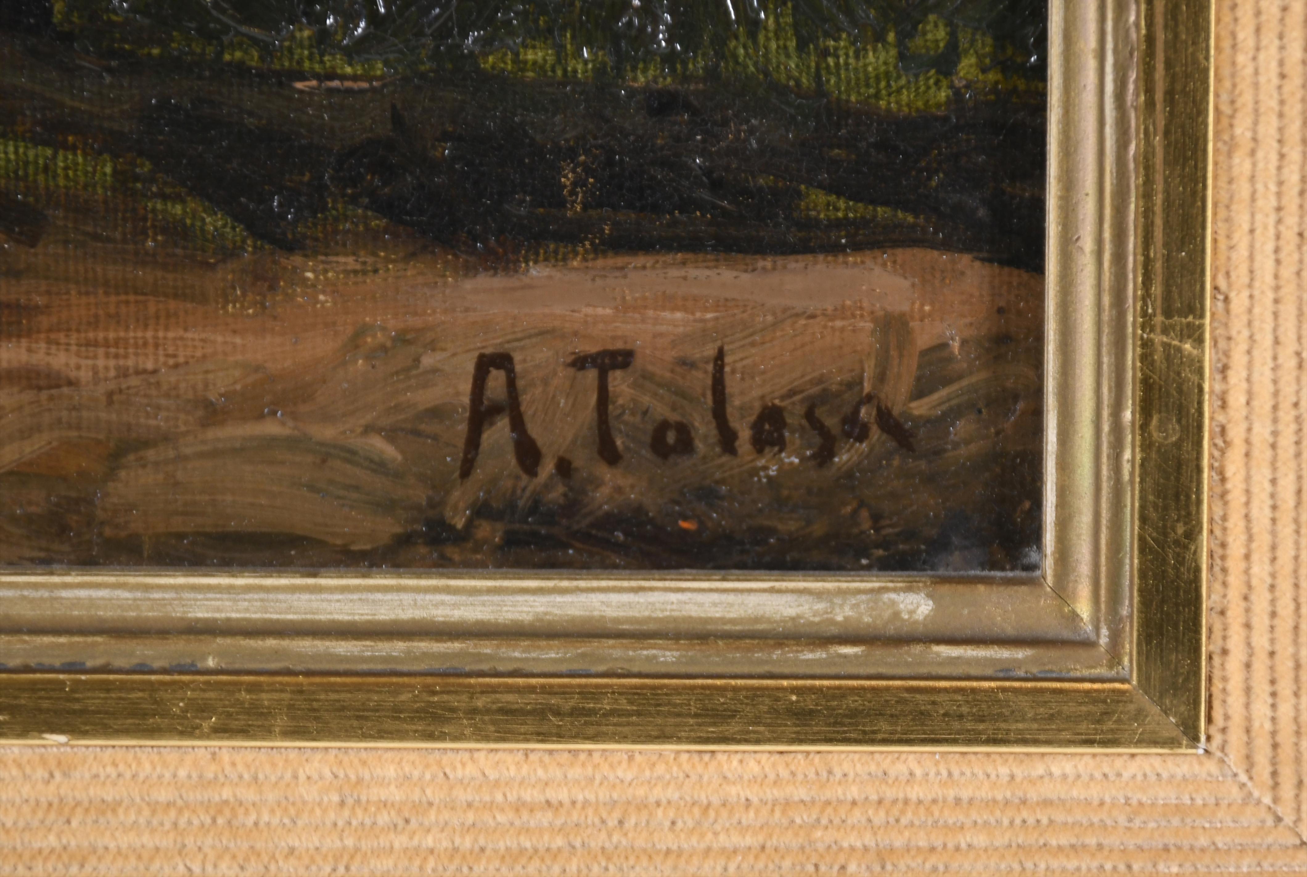 AURELI TOLOSA I ALSINA (1861-1938). "PAISAJE CON FIGURA".