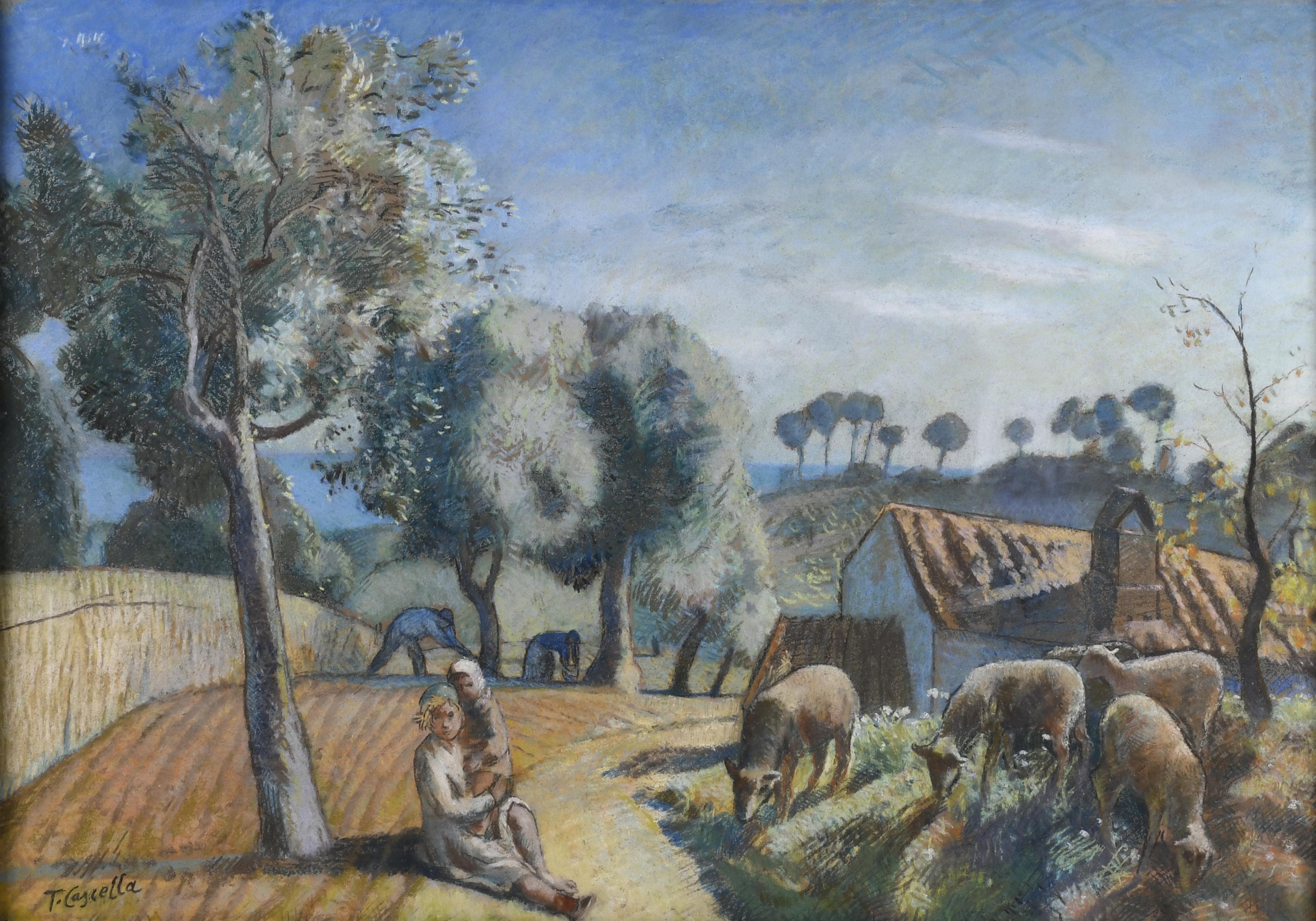 TOMMASO CASCELLA (1890-1968). "PAISAJE RURAL".