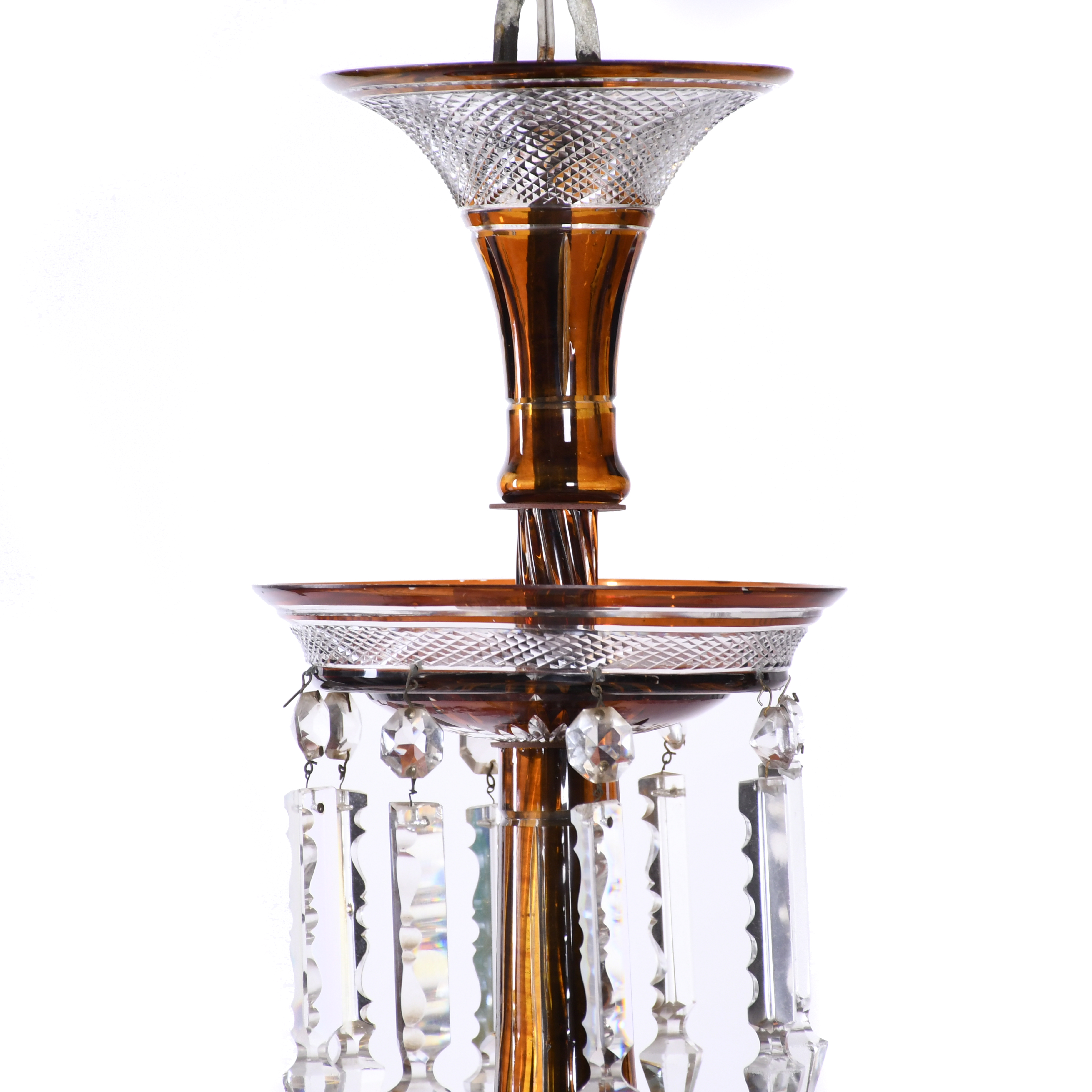 LÁMPARA DE TECHO ESTILO BACCARAT. SIGLO XX. 