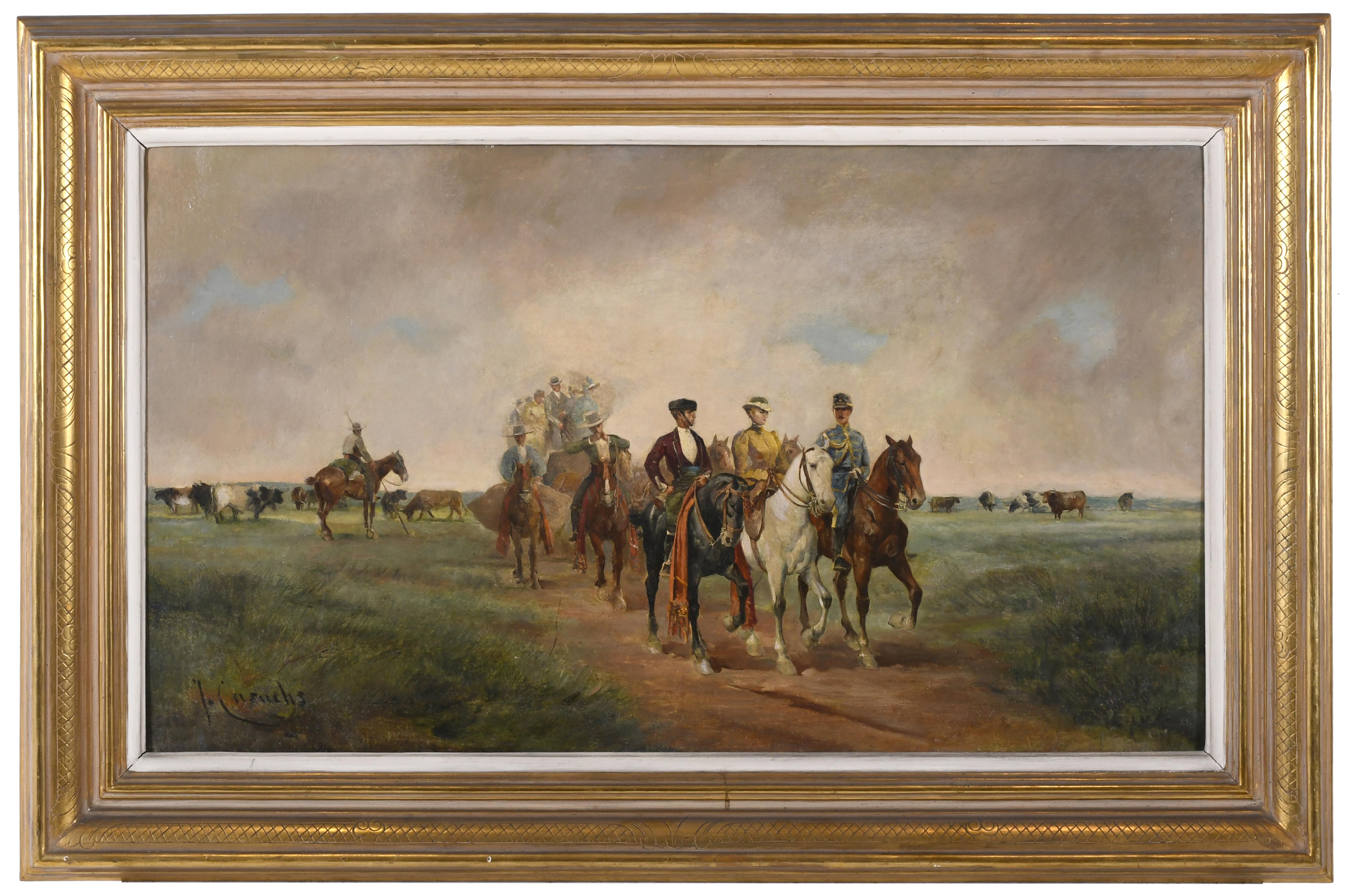 ATRIBUIDO A JOSEP CUSACHS (1851-1908). "ROMERIA".