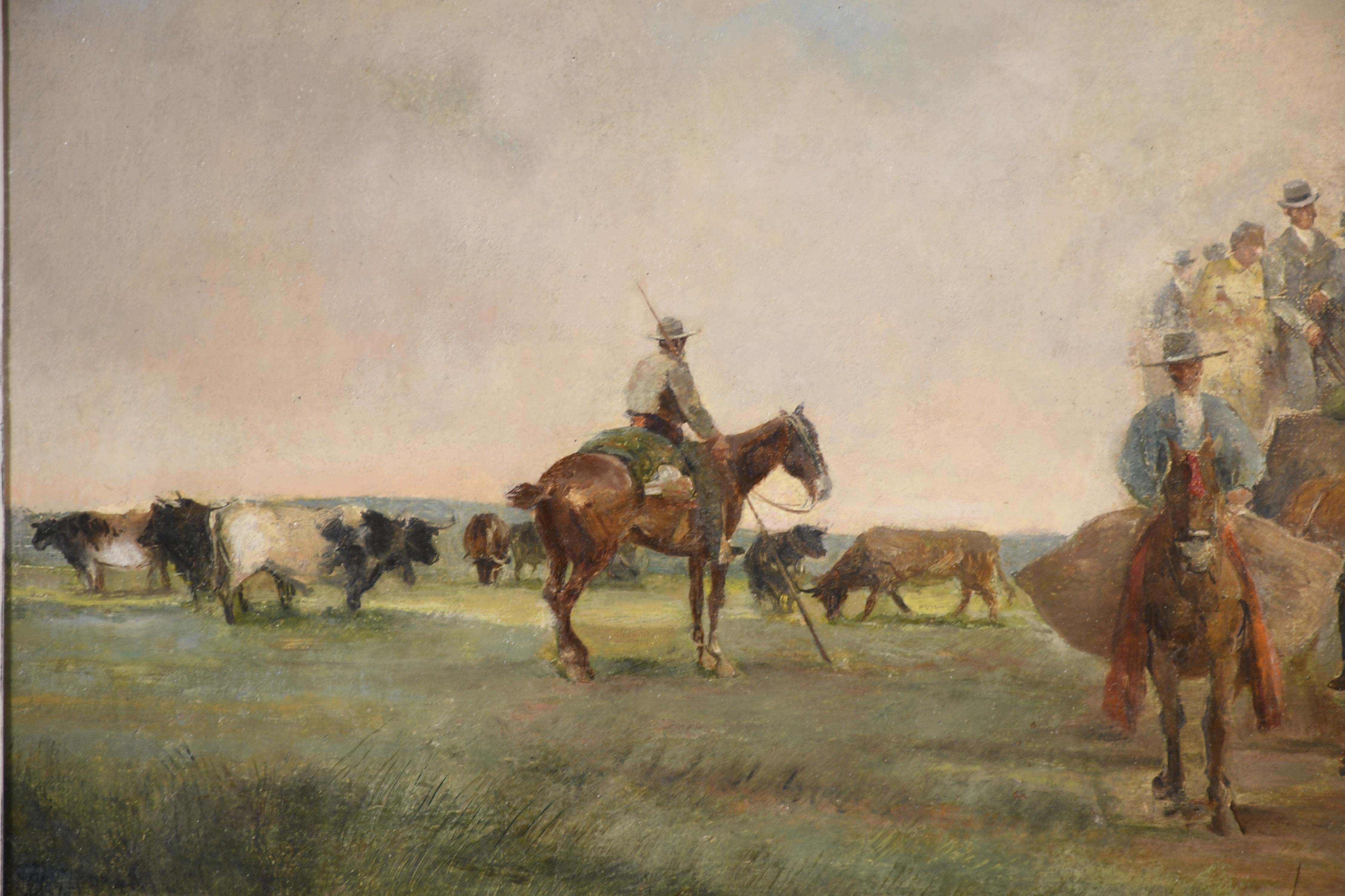ATRIBUIDO A JOSEP CUSACHS (1851-1908). "ROMERIA".