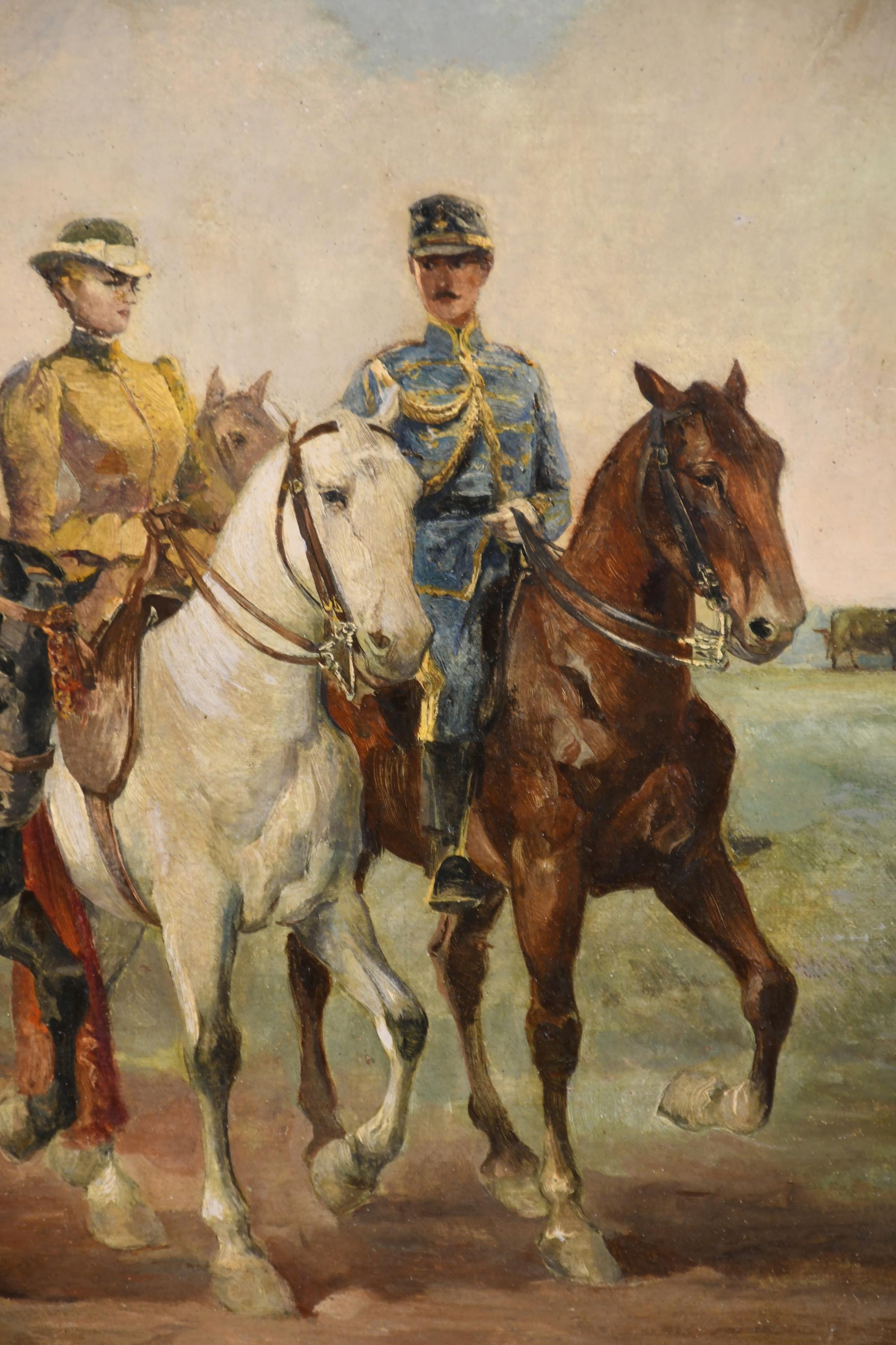 ATRIBUIDO A JOSEP CUSACHS (1851-1908). "ROMERIA".