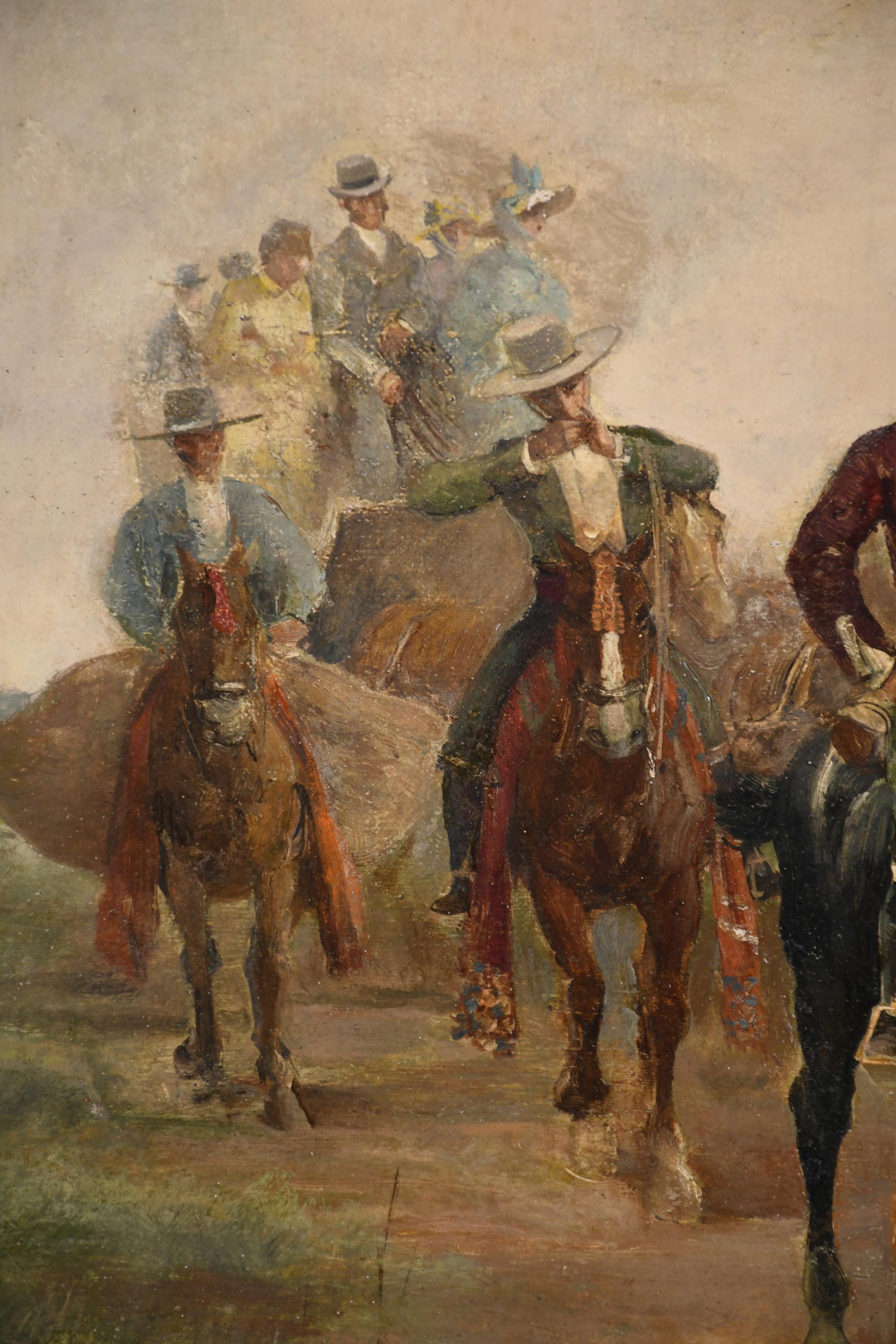 ATRIBUIDO A JOSEP CUSACHS (1851-1908). "ROMERIA".