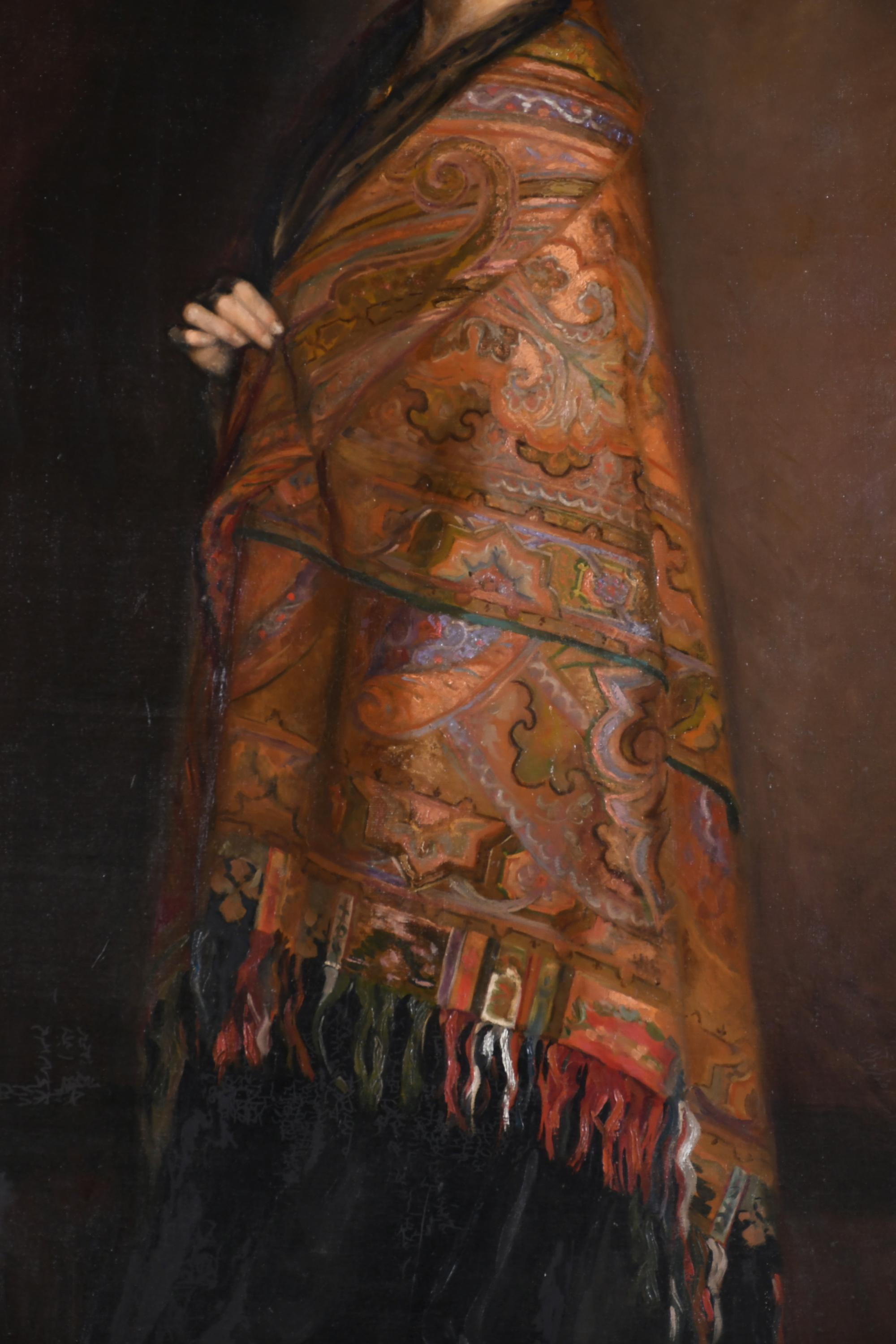 ESCUELA ESPAÑOLA, SIGLO XX. "MUJER CON MANTÓN", 1905.