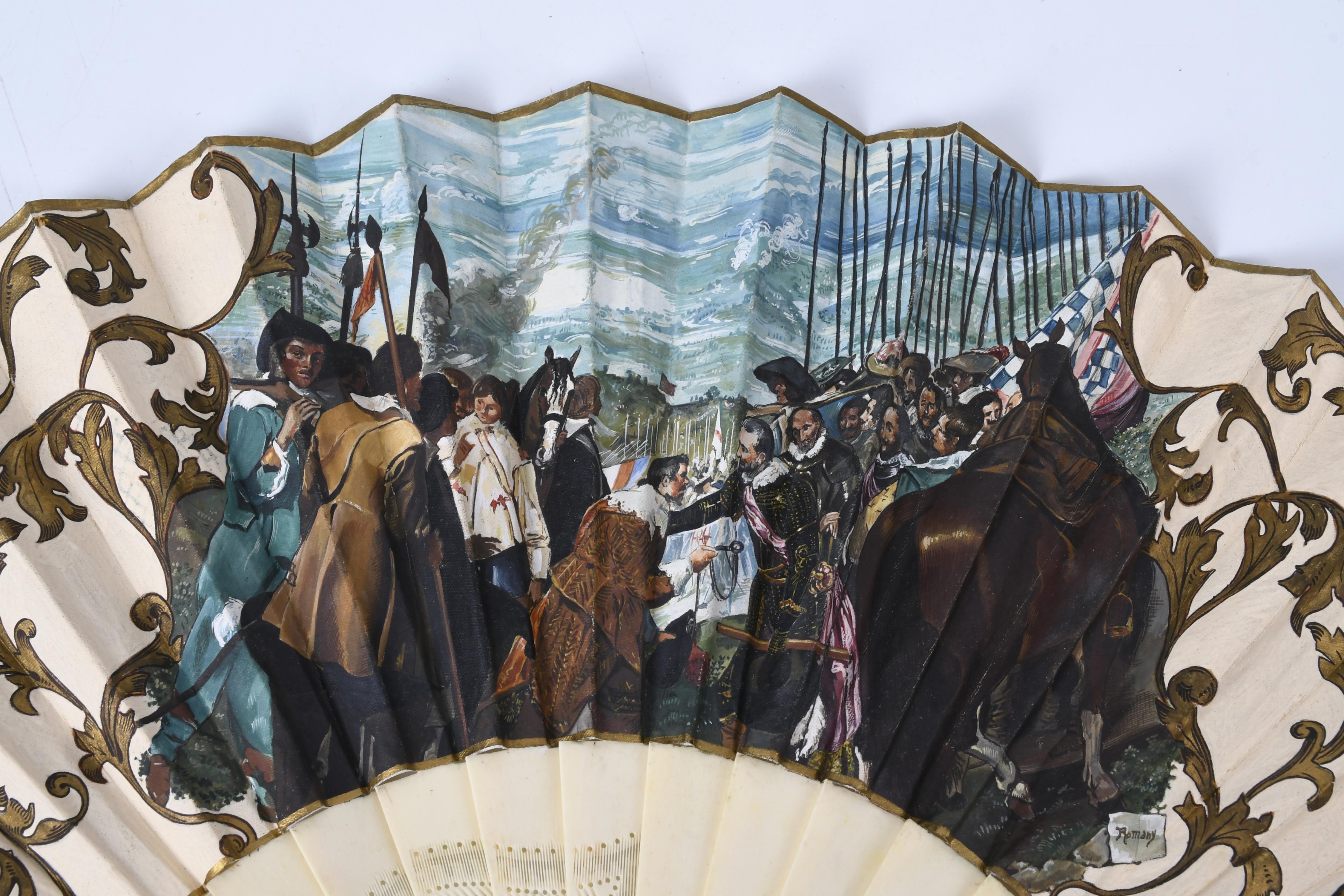 GRUPO DE SIETE ABANICOS, SIGLO XIX Y XX. 