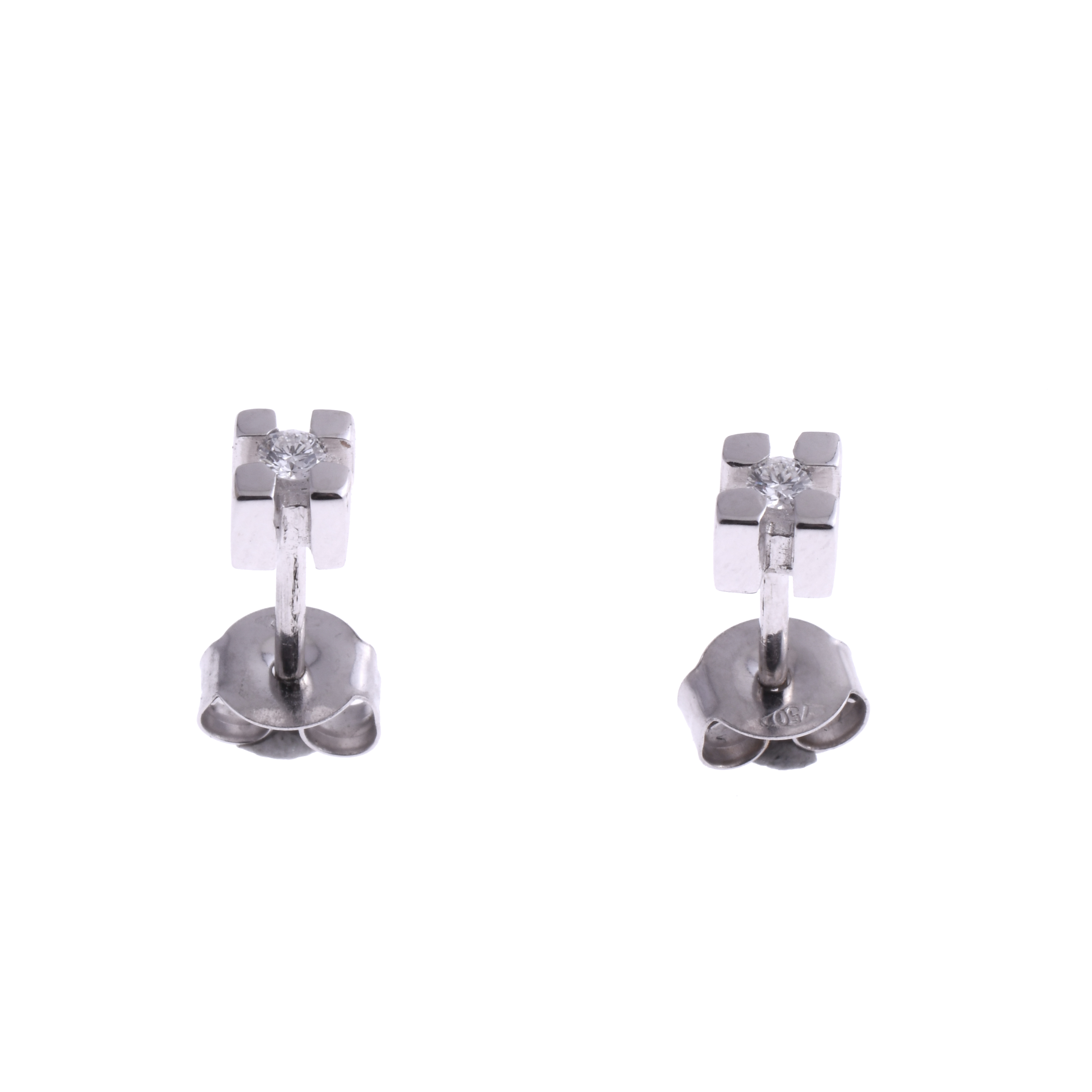 PENDIENTES DORMILONAS DE DIAMANTES.