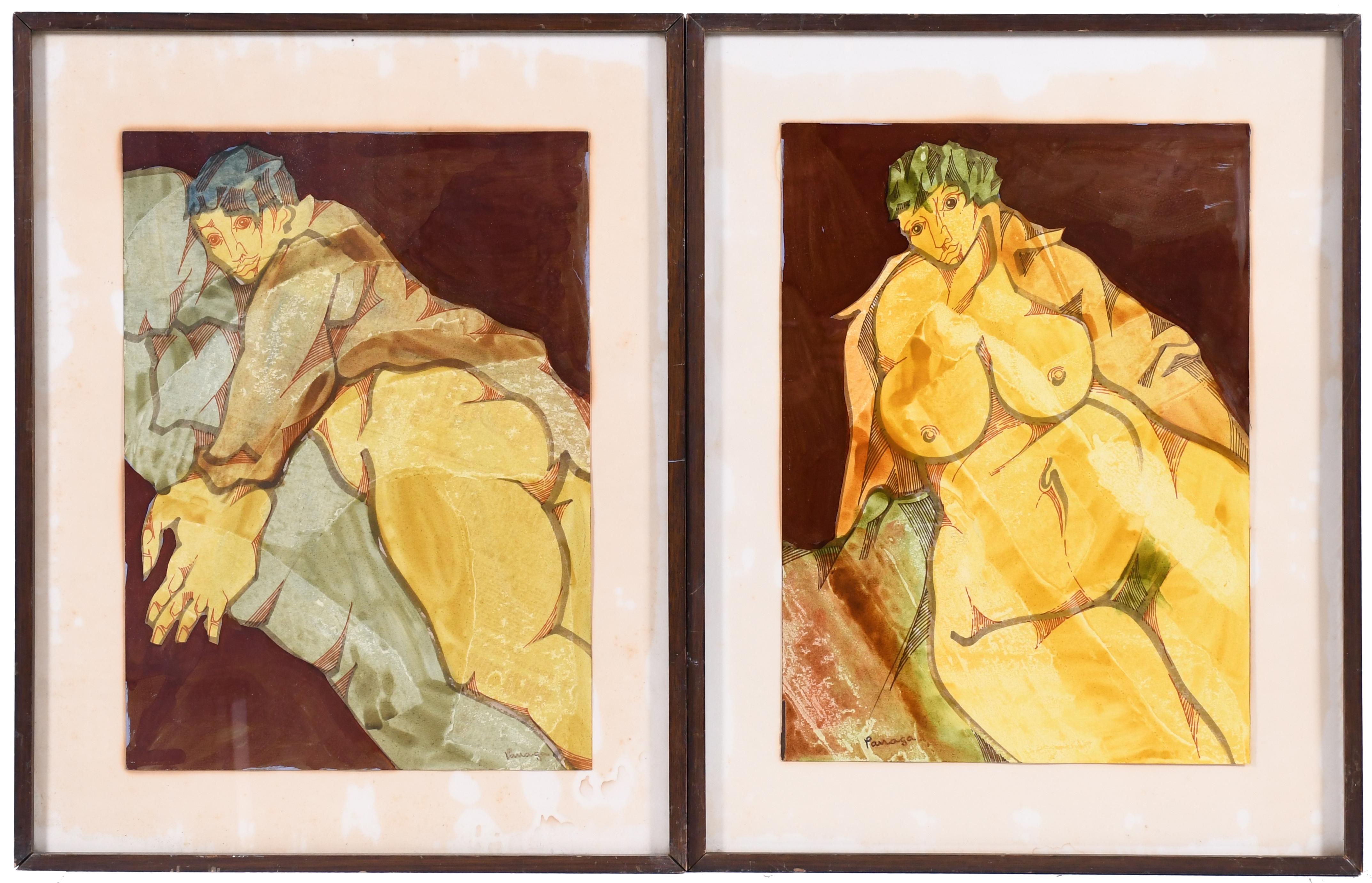 JOSE MARÍA PARRAGA (1937-1997). "PAREJA DE DESNUDOS".