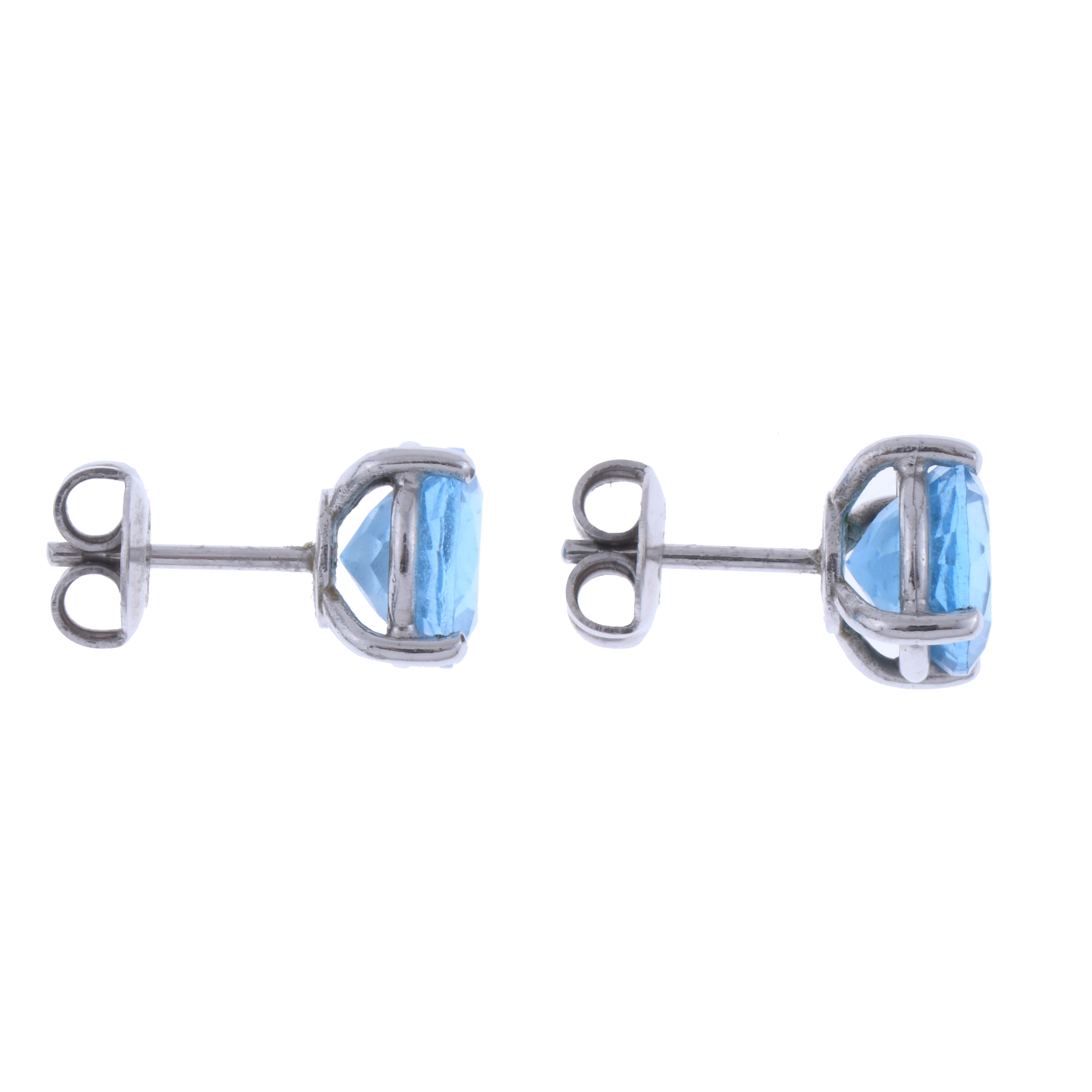 PENDIENTES CON TOPACIO AZUL.