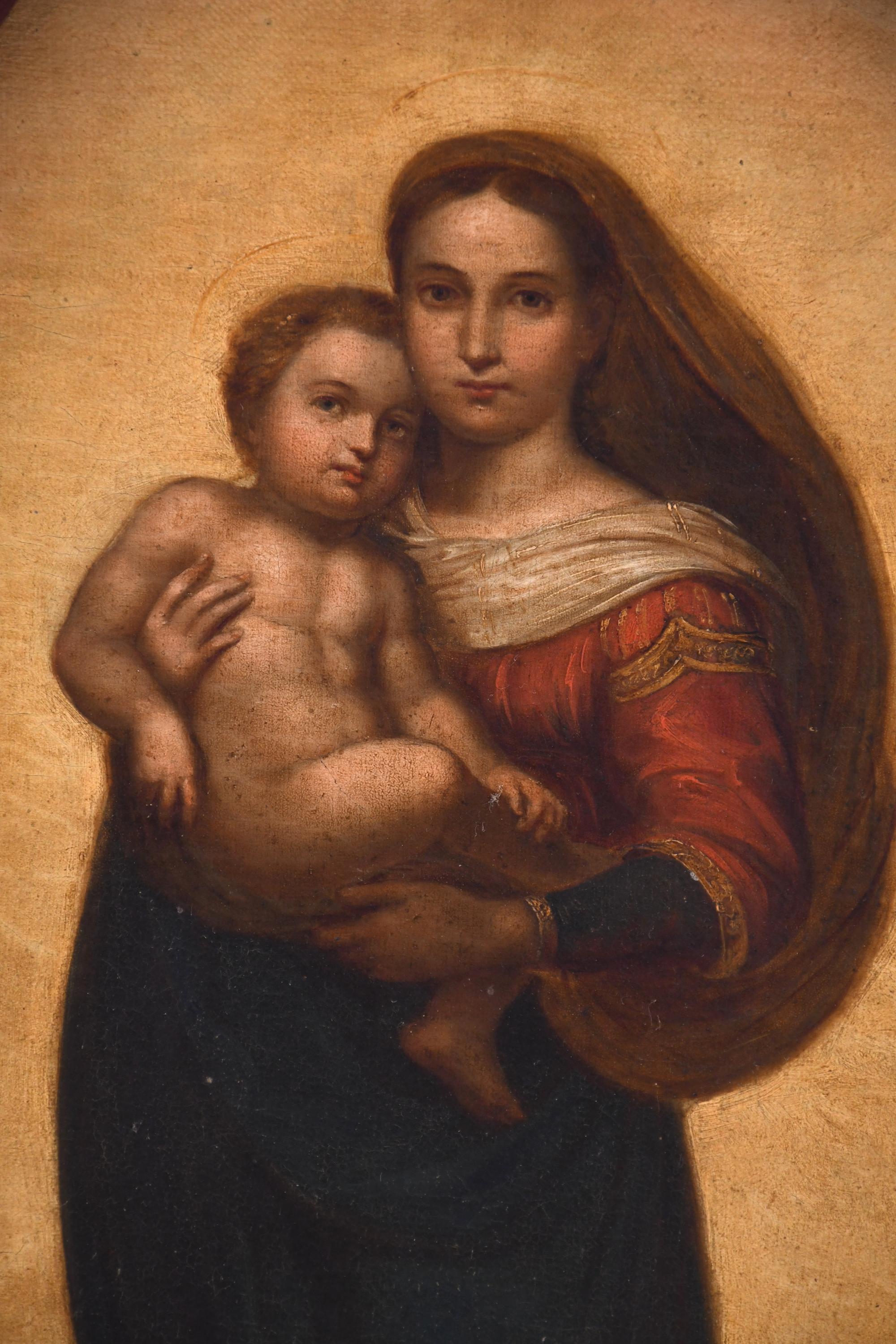 ESCUELA ITALIANA, SIGLO XVIII. "MADONNA SIXTINA".