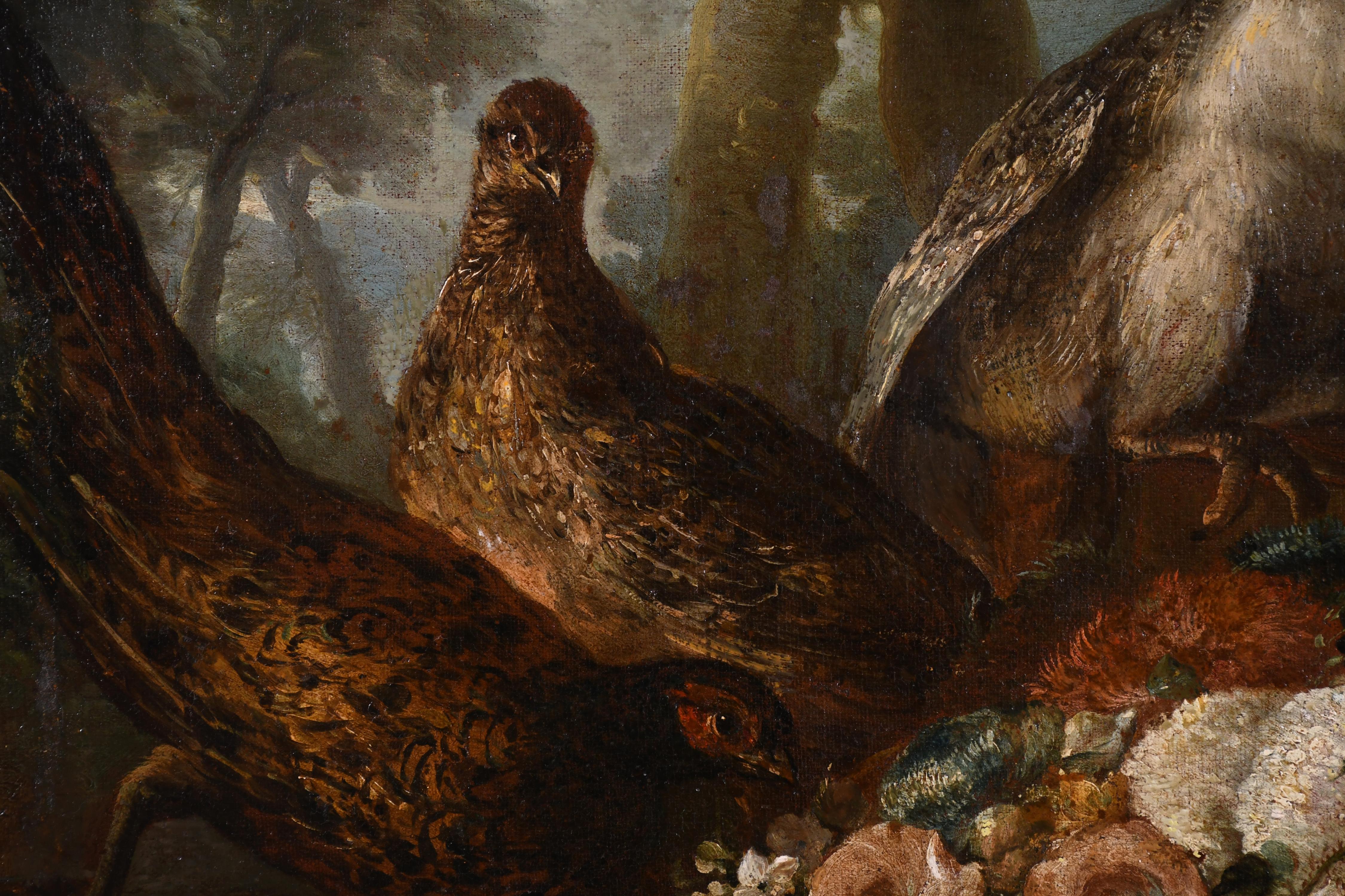 ATRIBUIDO A JEAN-BAPTISTE OUDRY (1686-1755) "AVES Y FLORES"