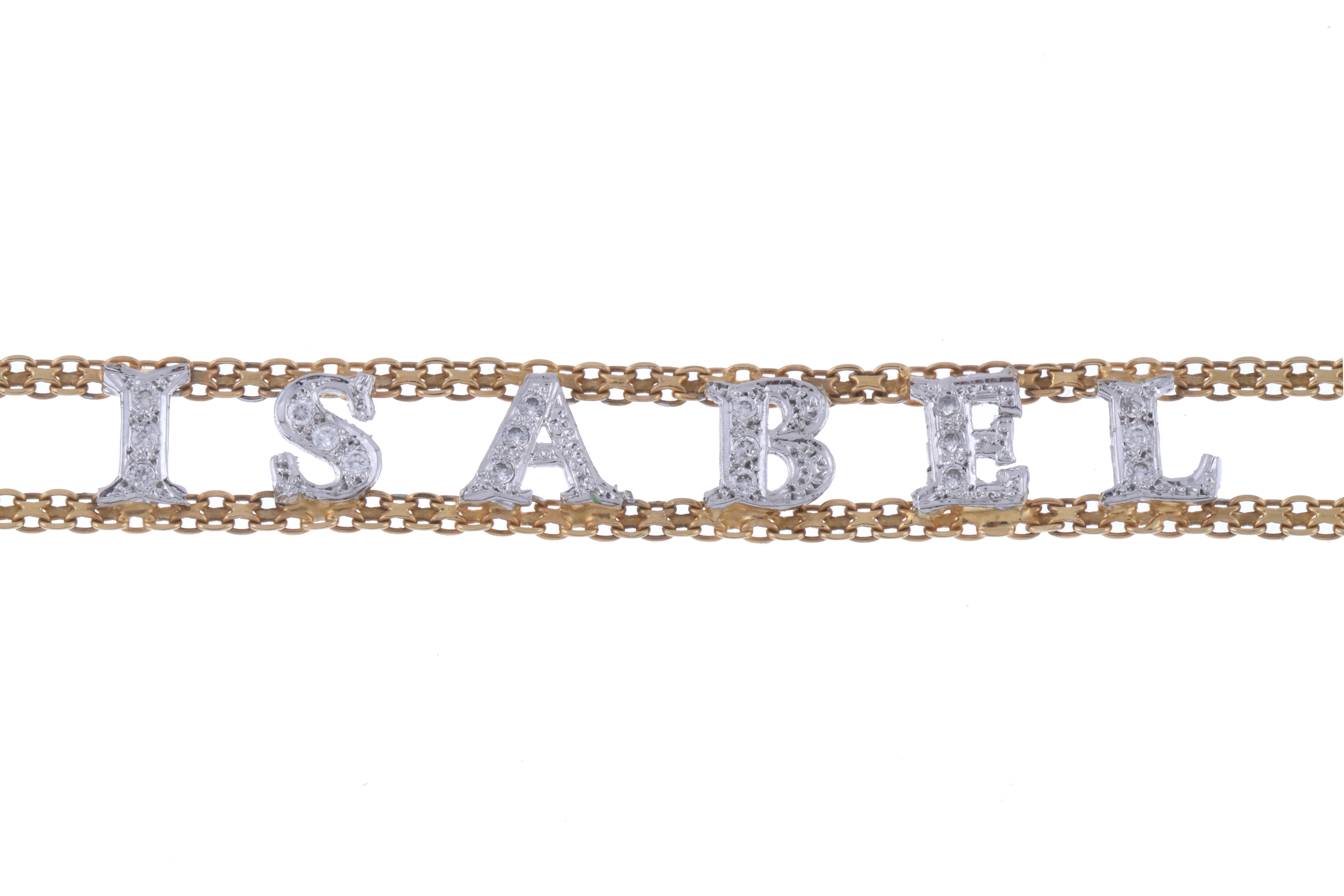 PULSERA CON NOMBRE " M. ISABEL".