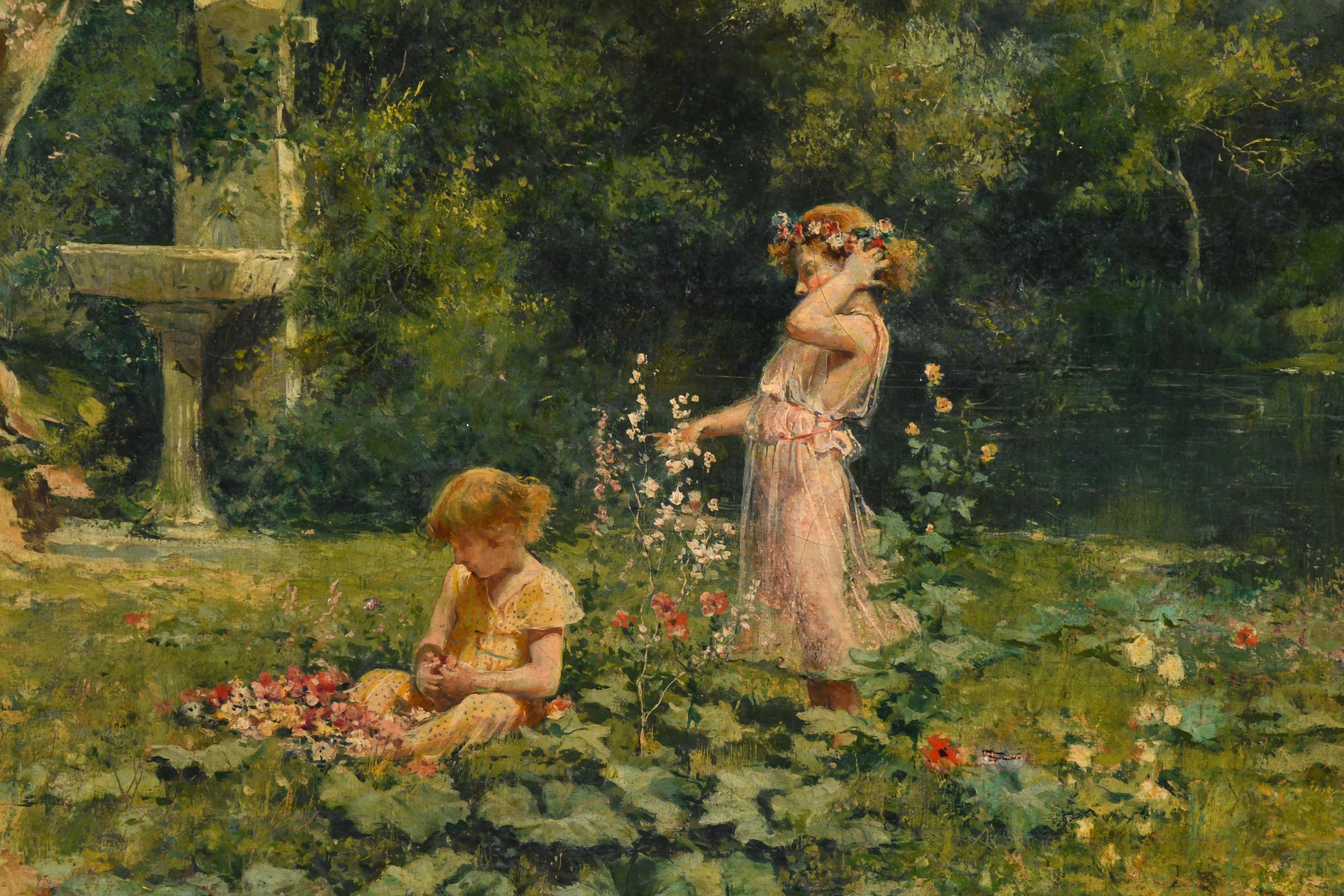 JUAN GIMENEZ MARTÍN (1855-1901). "LA PRIMAVERA", Roma.