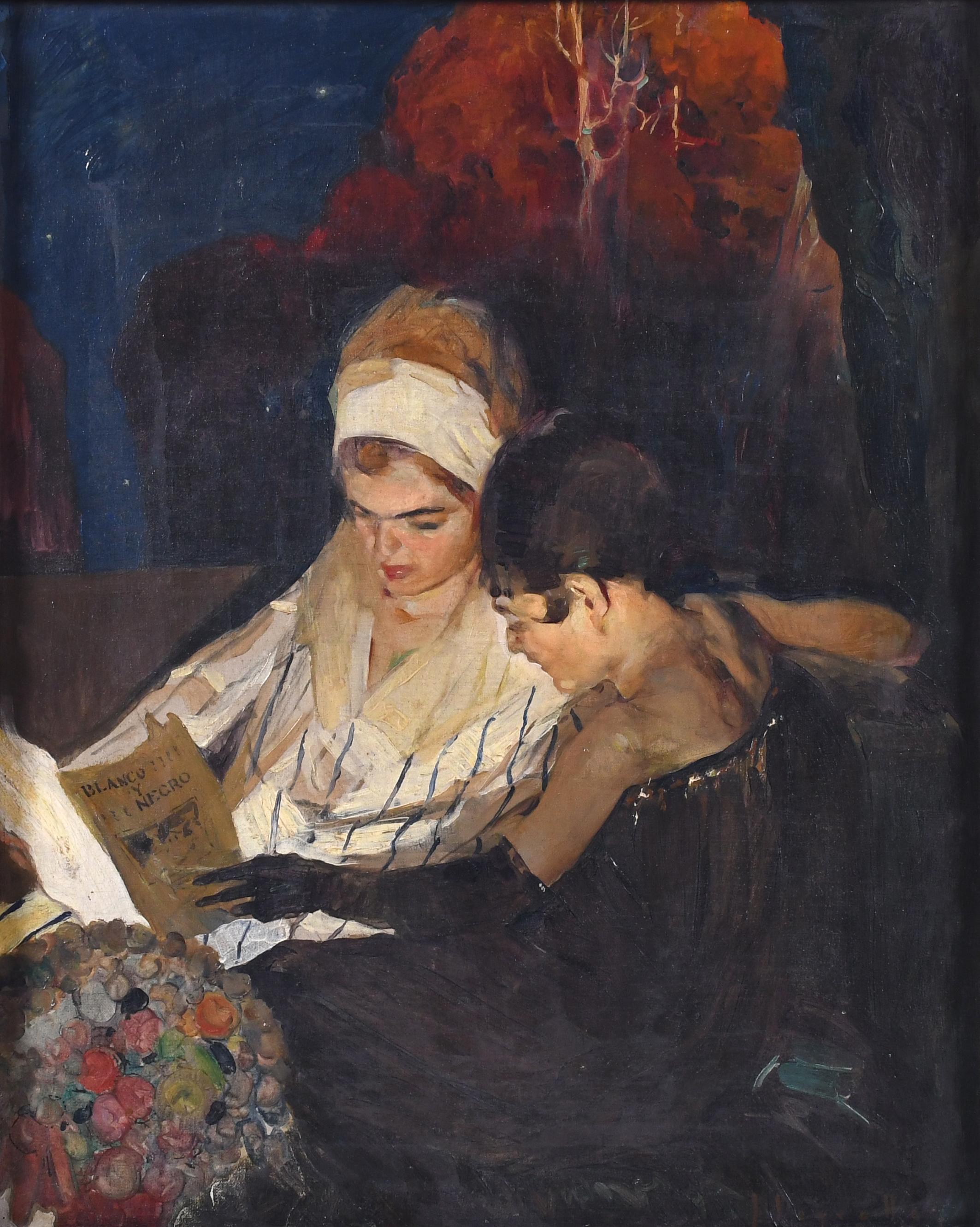 JOSÉ SEGRELLES ALBERT (1885-1969). "JOVENES LEYENDO", 1928.