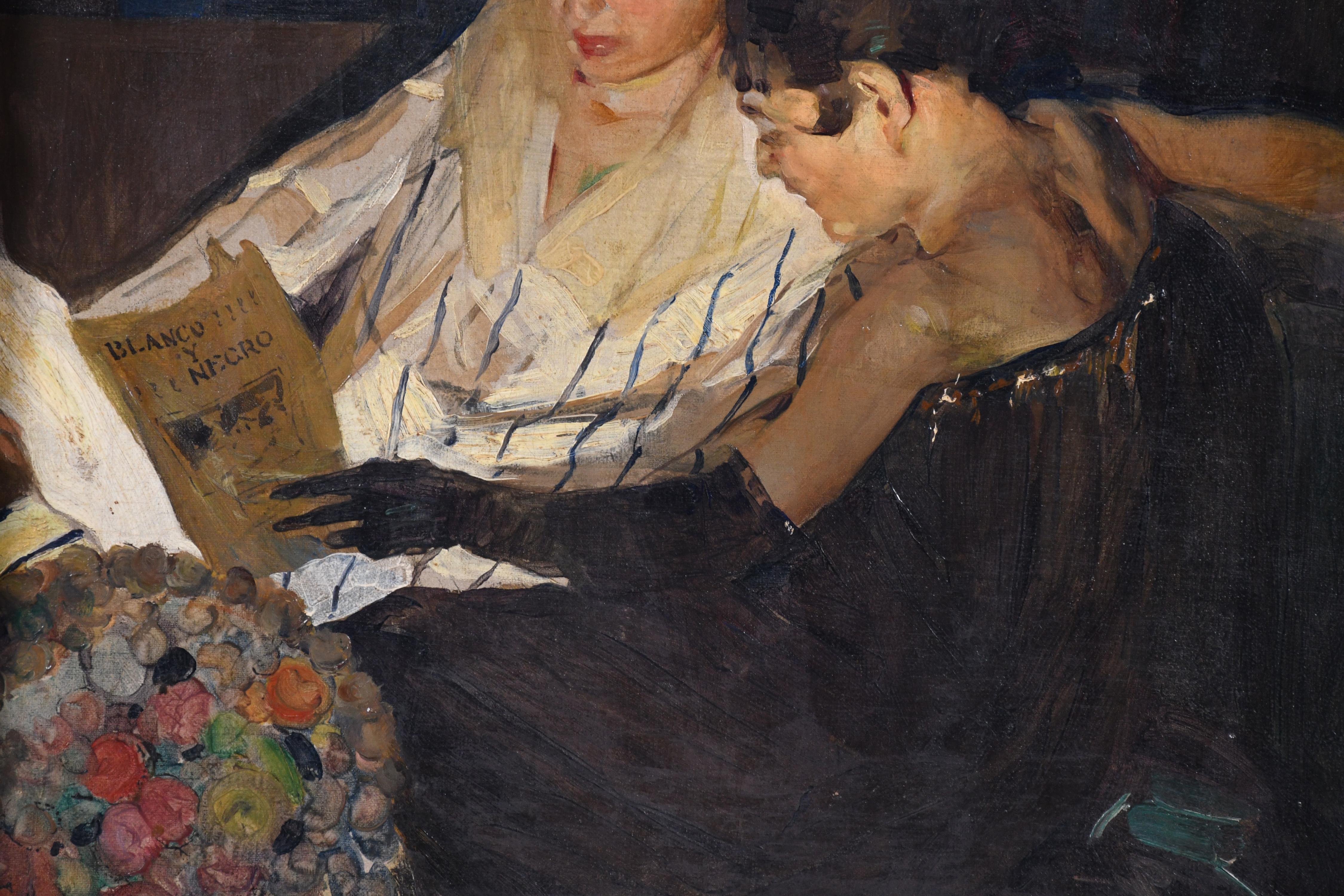 JOSÉ SEGRELLES ALBERT (1885-1969). "JOVENES LEYENDO", 1928.