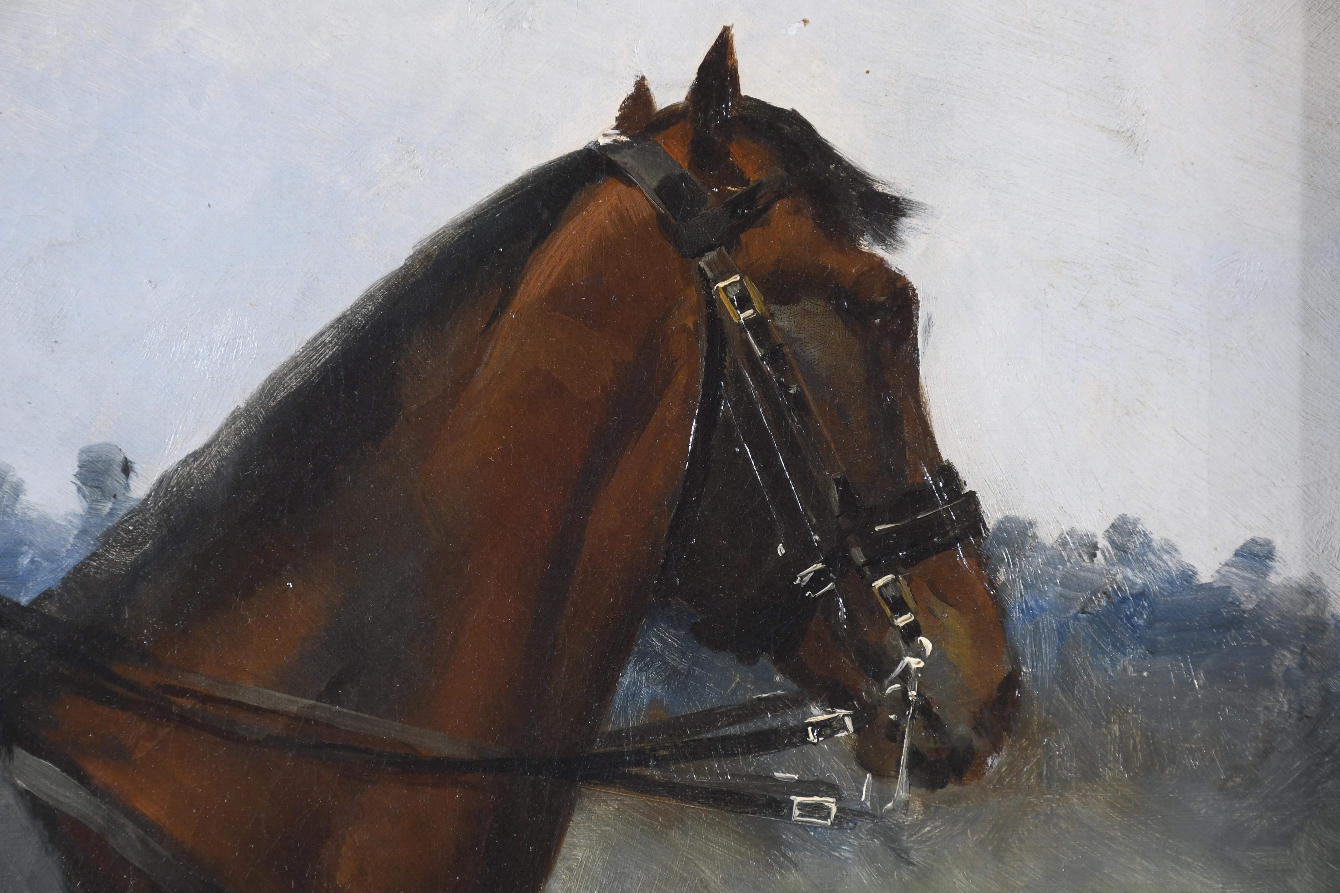 JOSEP CUSACHS I CUSACHS (1851-1908). "SOLDADO A CABALLO", 1