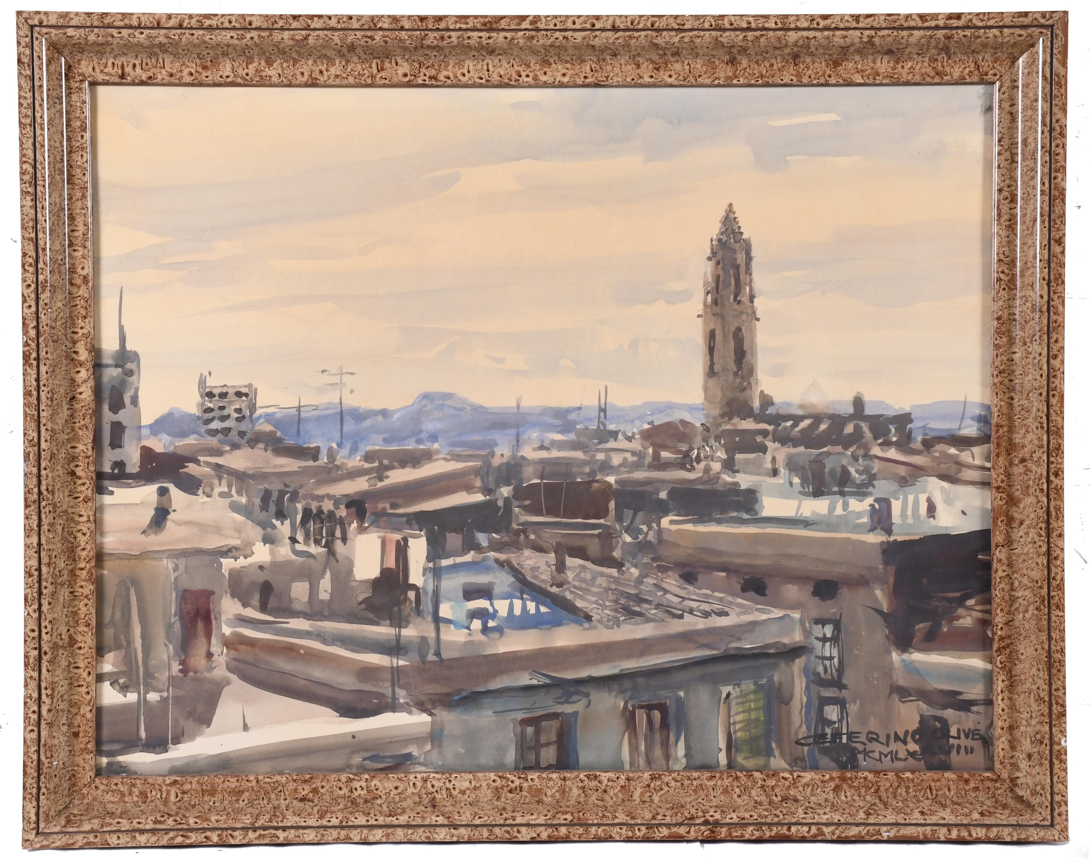 CEFERINO OLIVÉ (1907-1995).  "VISTA URBANA", 1978.