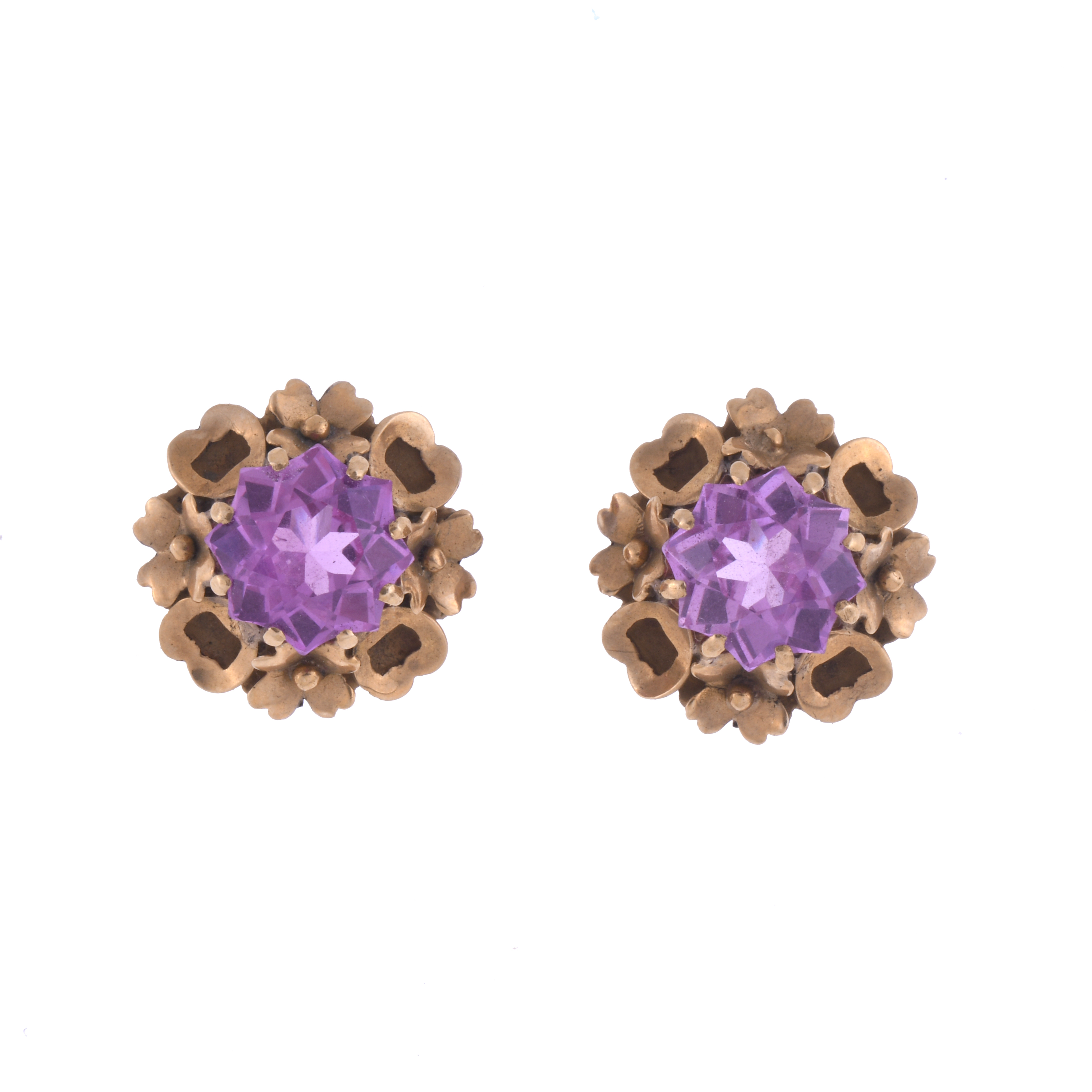 PENDIENTES FLORALES CON TURMALINAS.