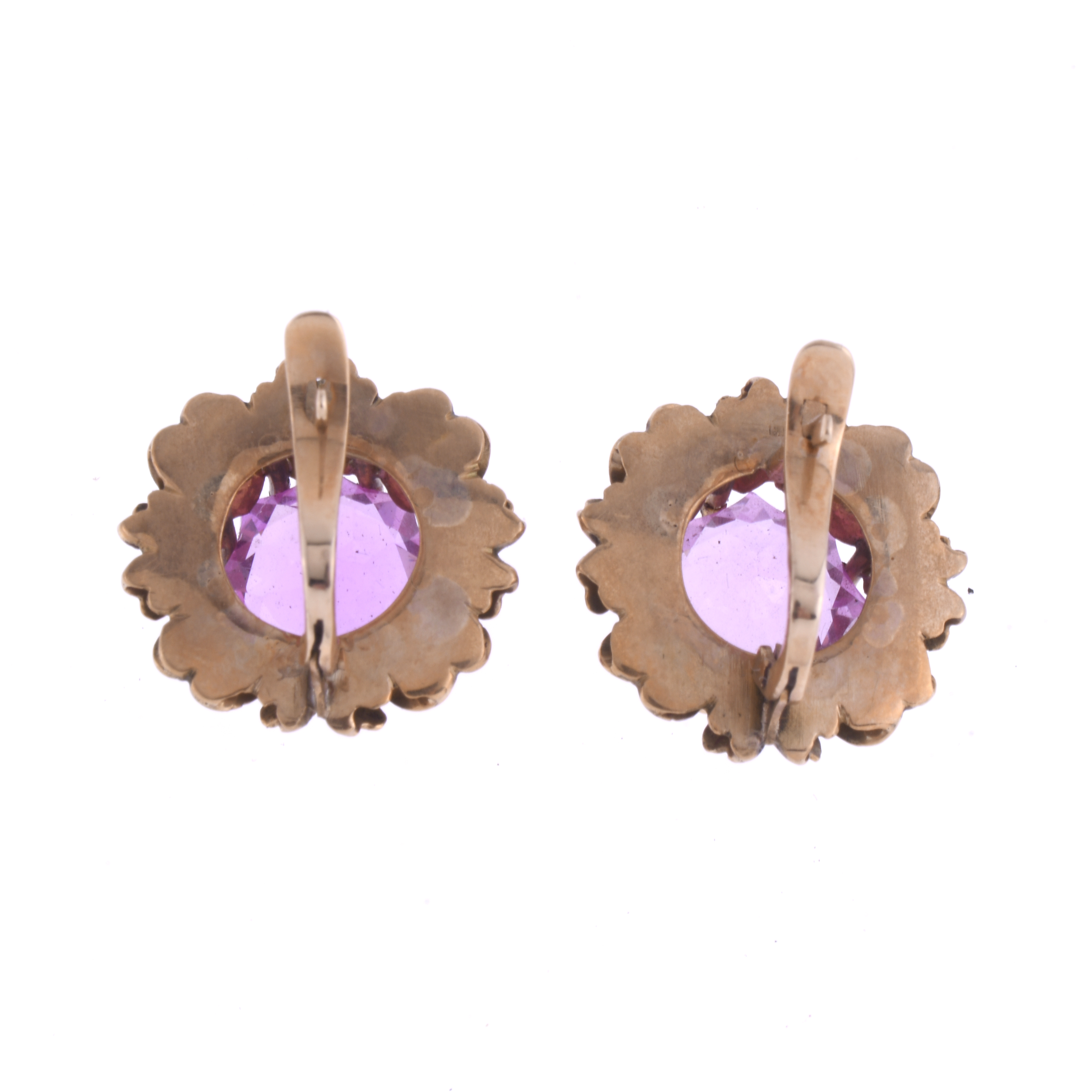 PENDIENTES FLORALES CON TURMALINAS.