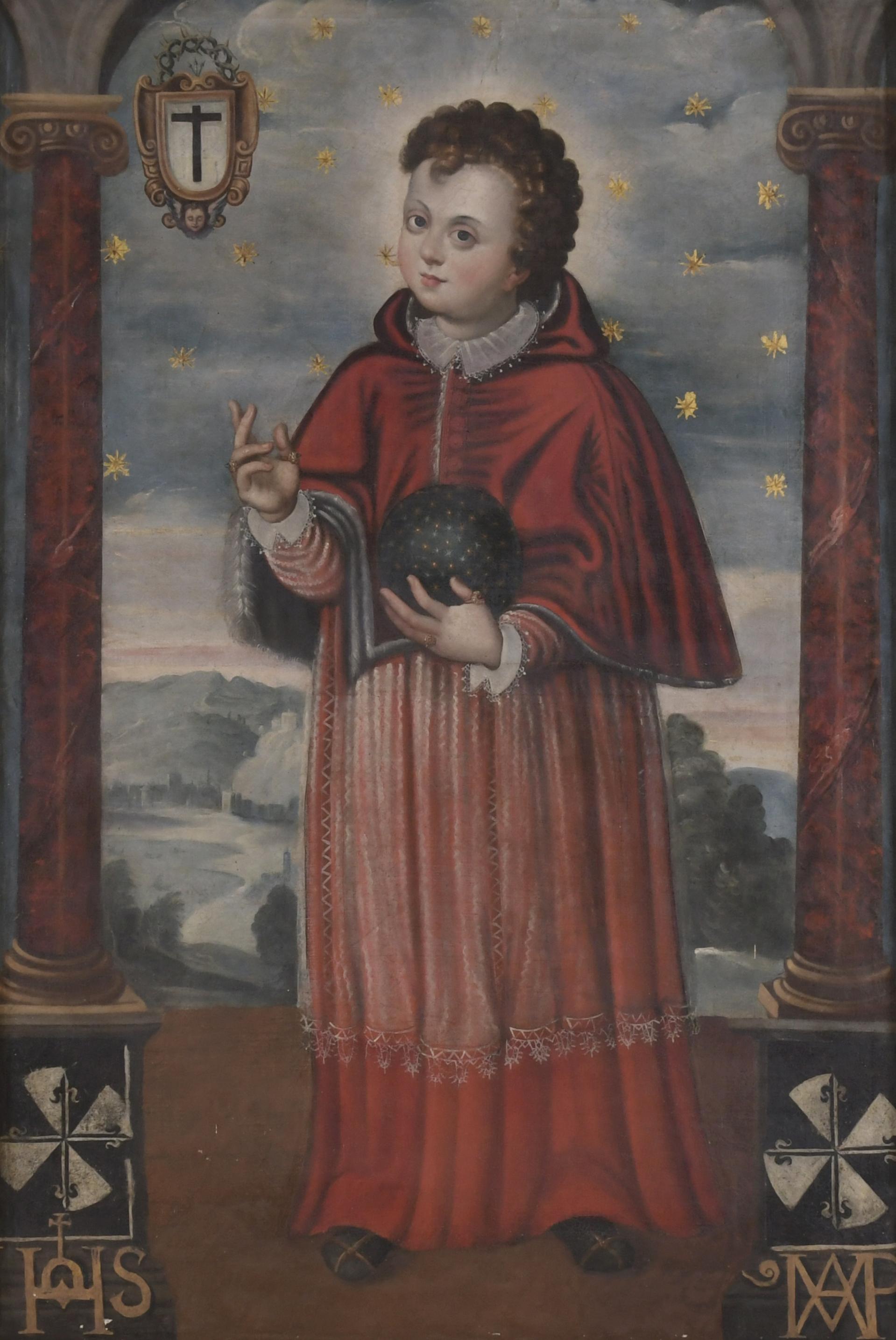 ESCUELA ESPAÑOLA, SIGLO XVII.  "SALVATOR MUNDI NIÑO".