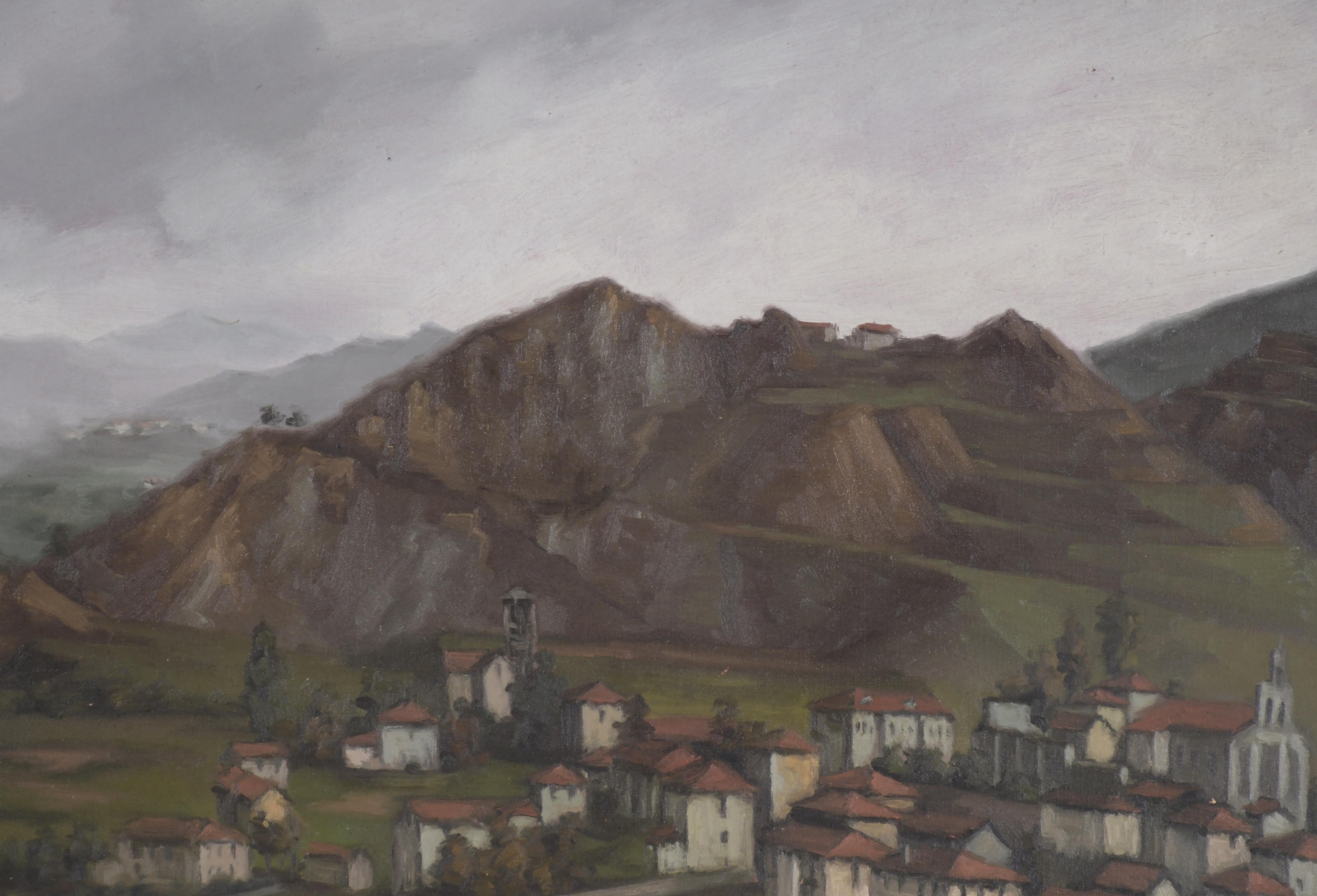 PELAYO OLAORTUA (1910-1984). "PAISAJE DEL PAÍS VASCO".