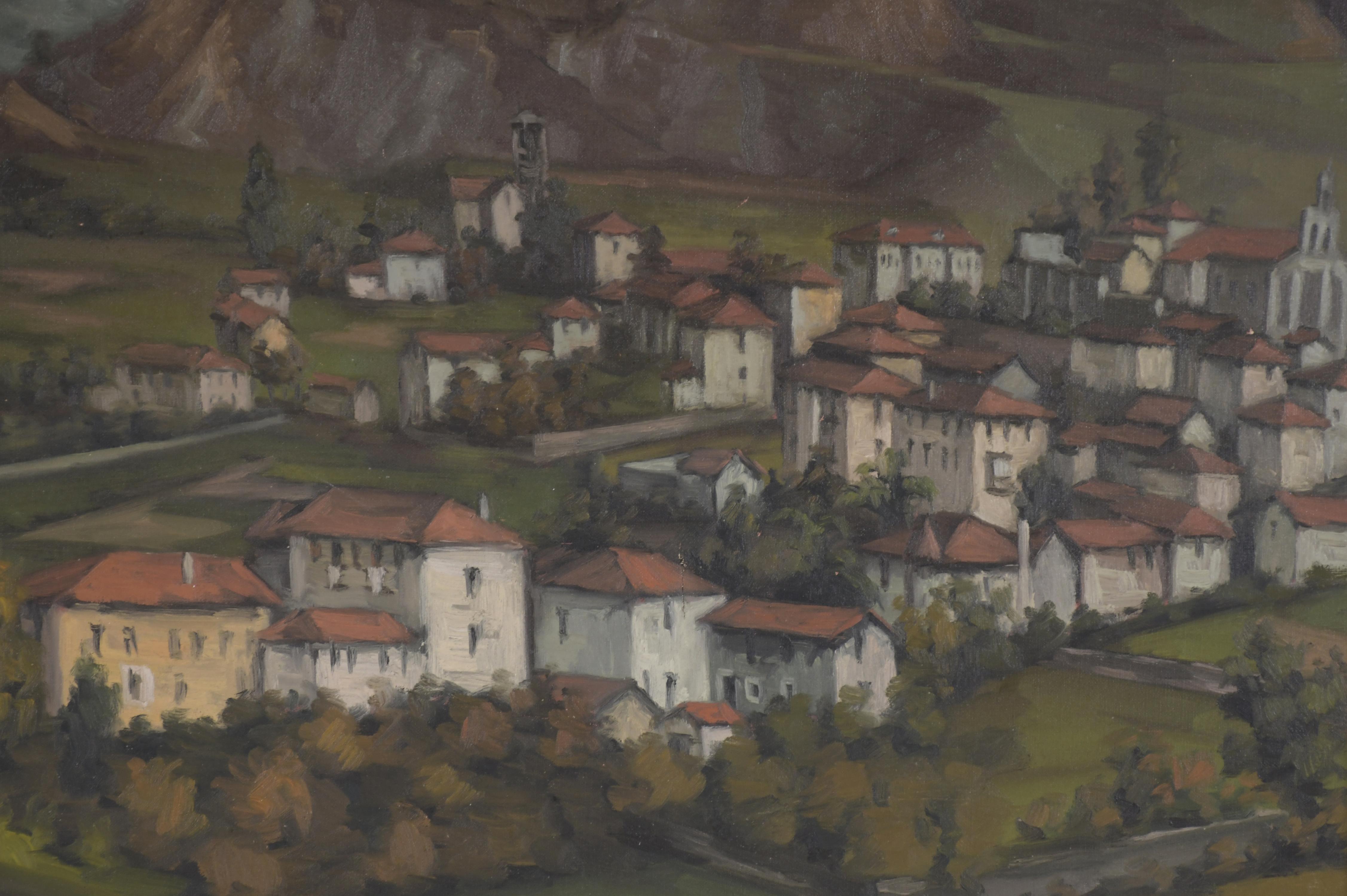 PELAYO OLAORTUA (1910-1984). "PAISAJE DEL PAÍS VASCO".