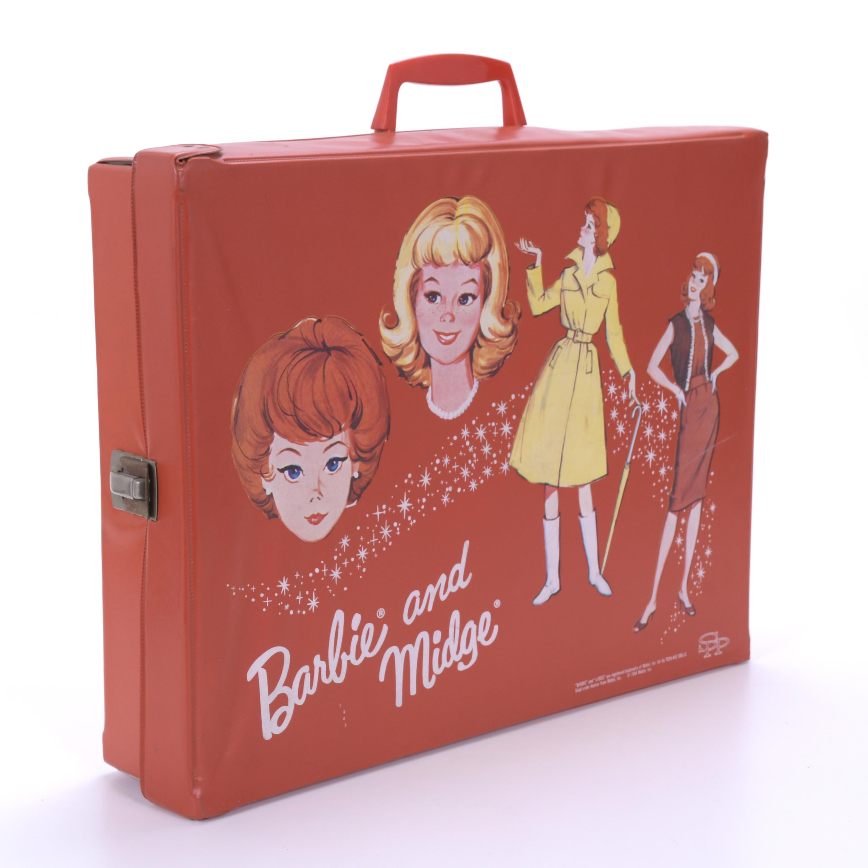 MATTEL. MALETÍN PARA MUÑECA BARBIE Y MUÑECA MIDGE Y SUS COM