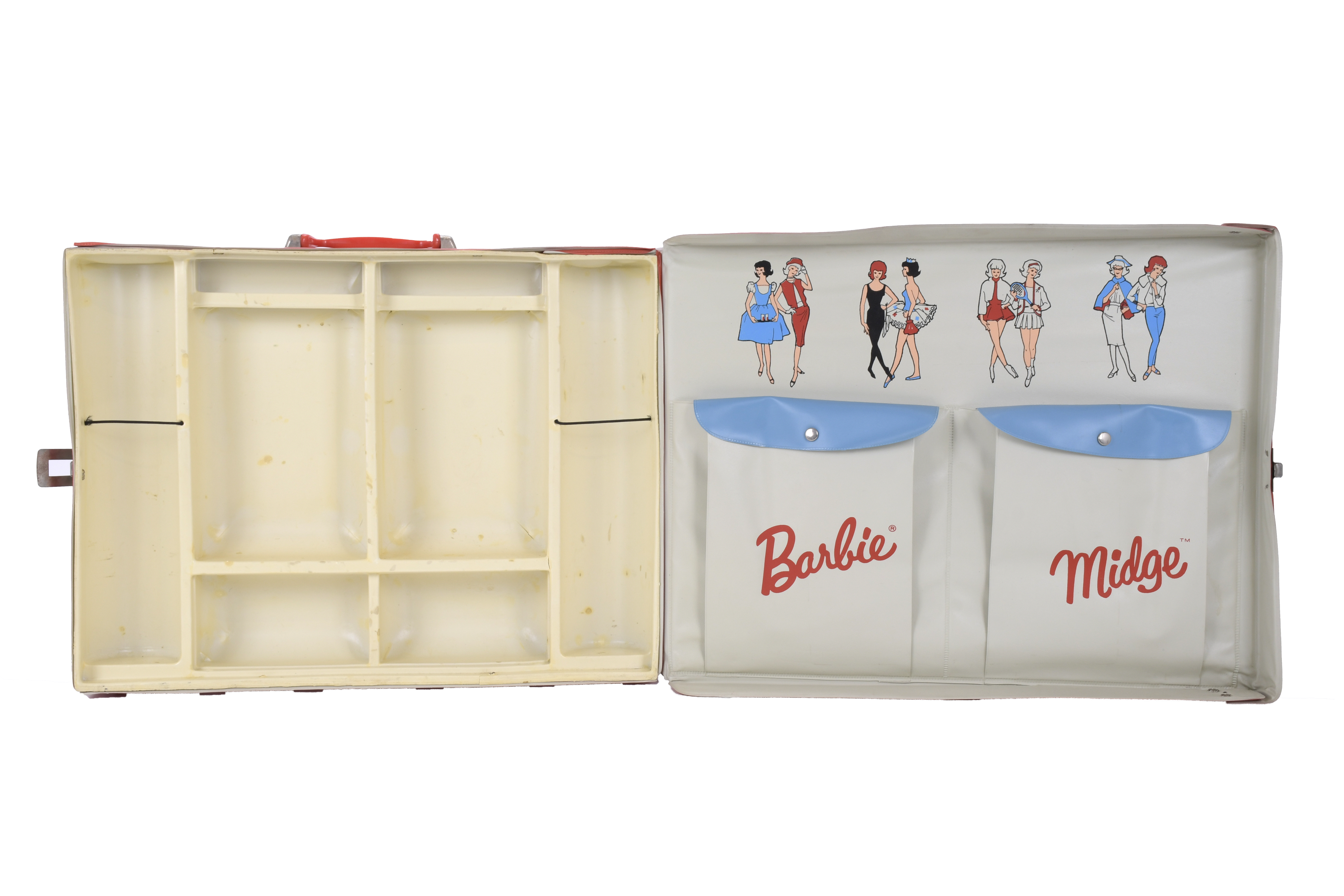 MATTEL. MALETÍN PARA MUÑECA BARBIE Y MUÑECA MIDGE Y SUS COM
