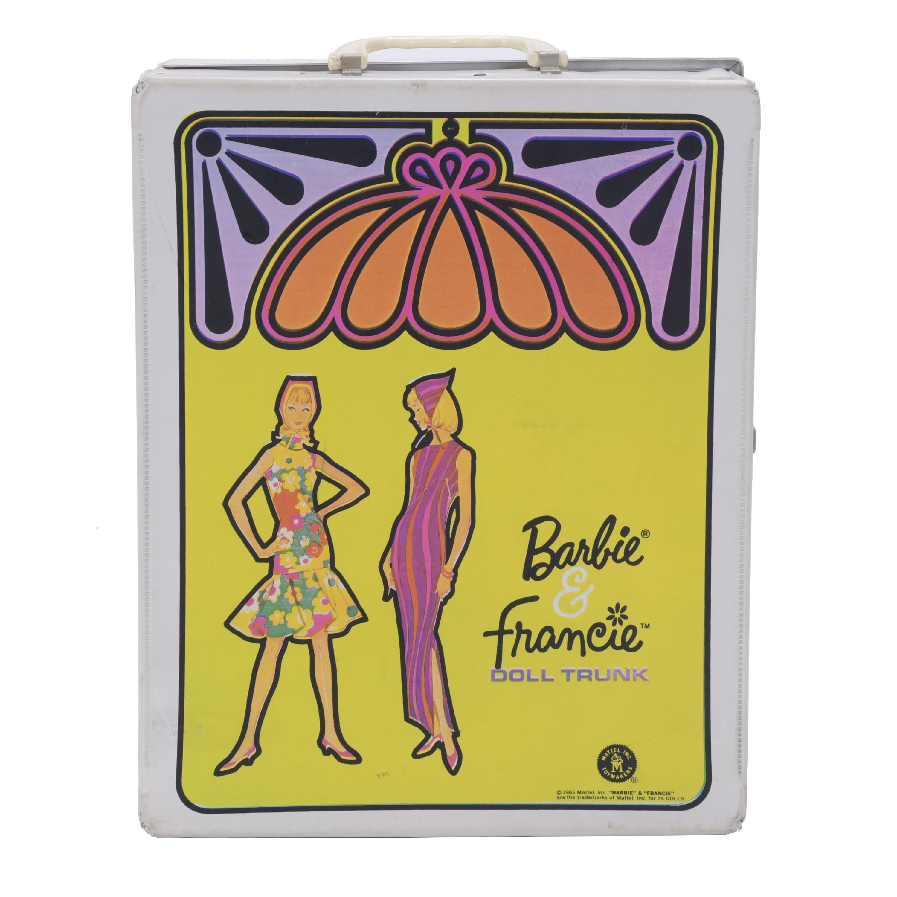 MATTEL. MALETÍN PARA MUÑECA BARBIE Y MUÑECA FRANCIE Y SUS C