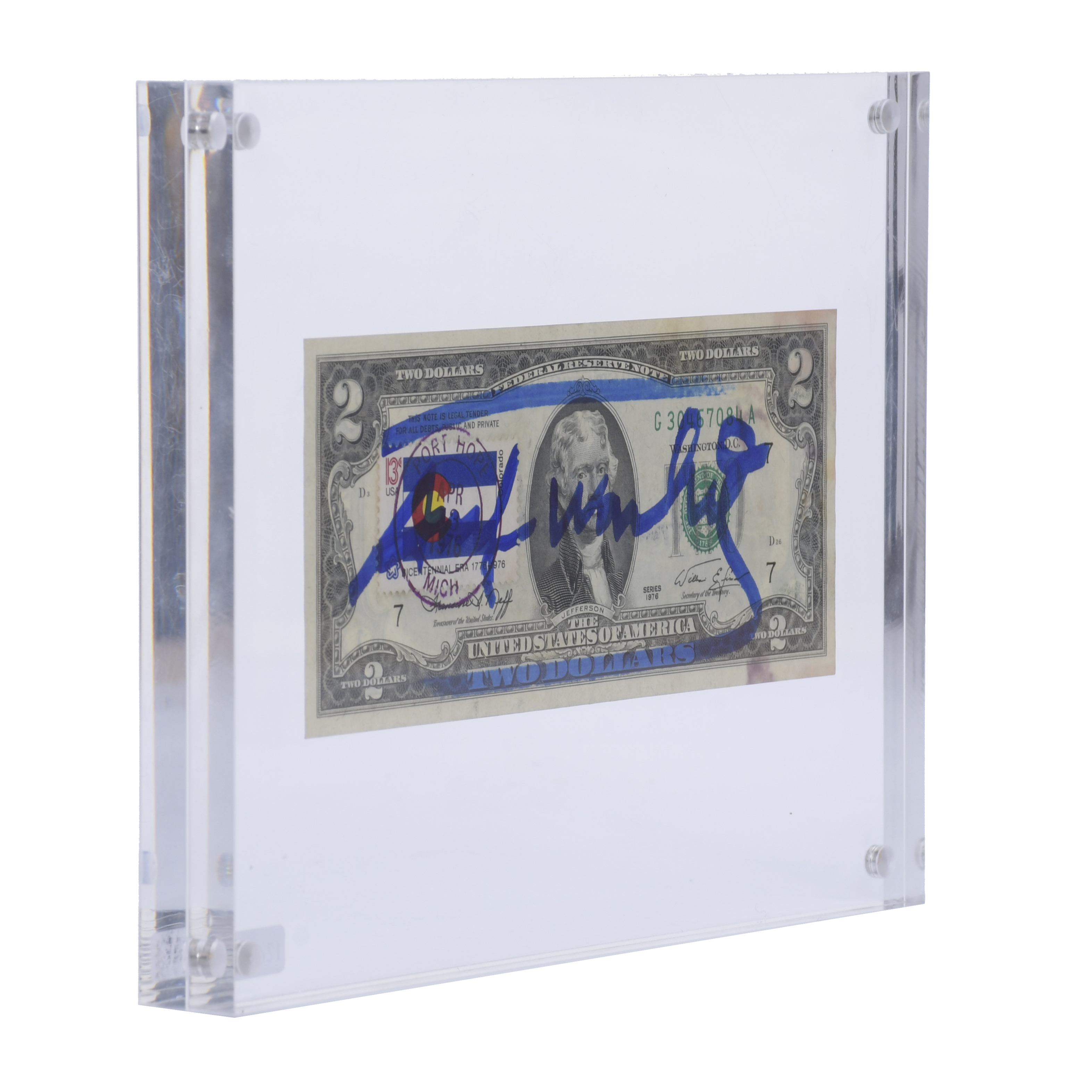 ATRIBUIDO A ANDREW WARHOL (1928-1987). BILLETE AMERICANO DE