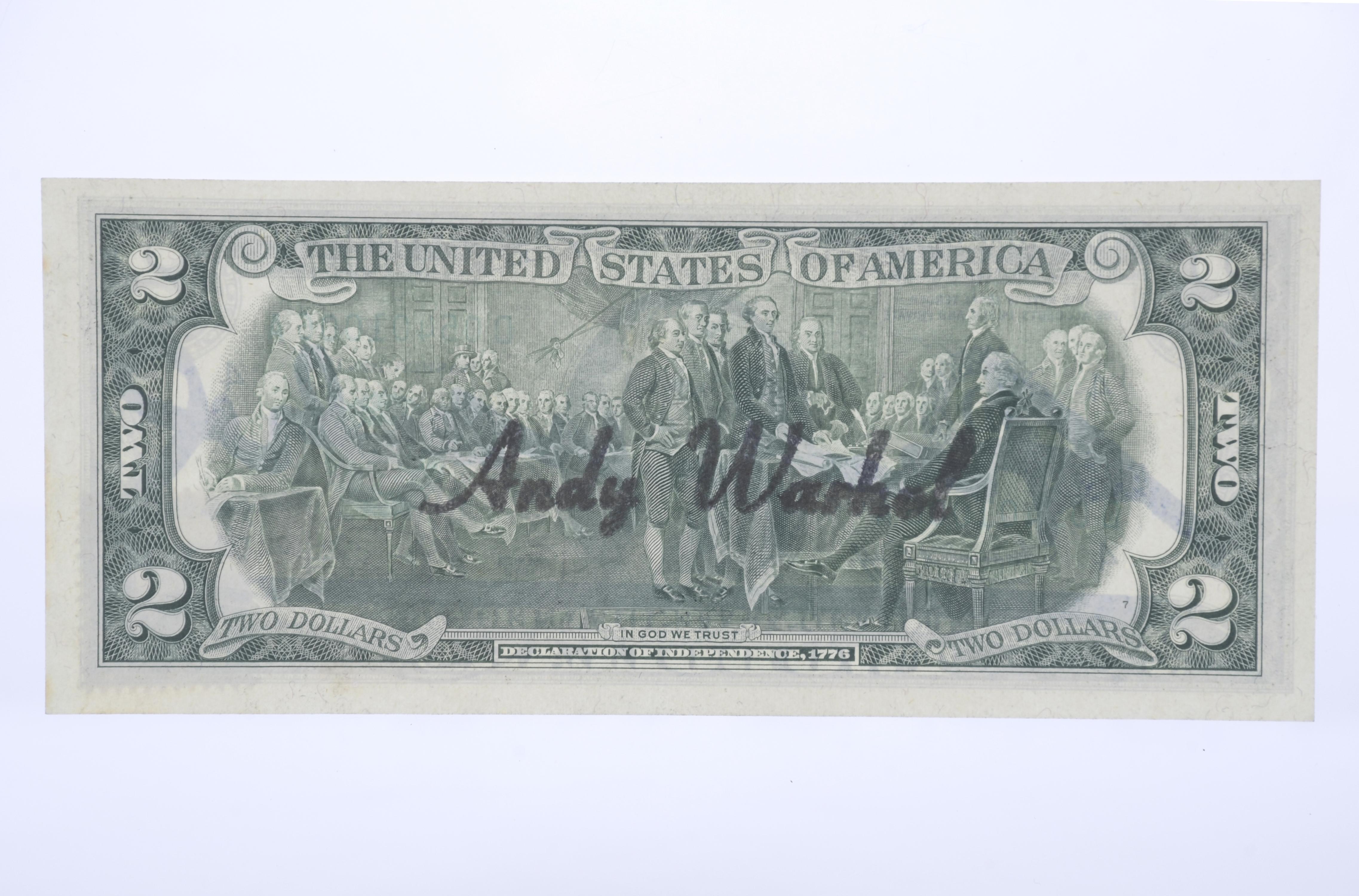 ATRIBUIDO A ANDREW WARHOL (1928-1987). BILLETE AMERICANO DE