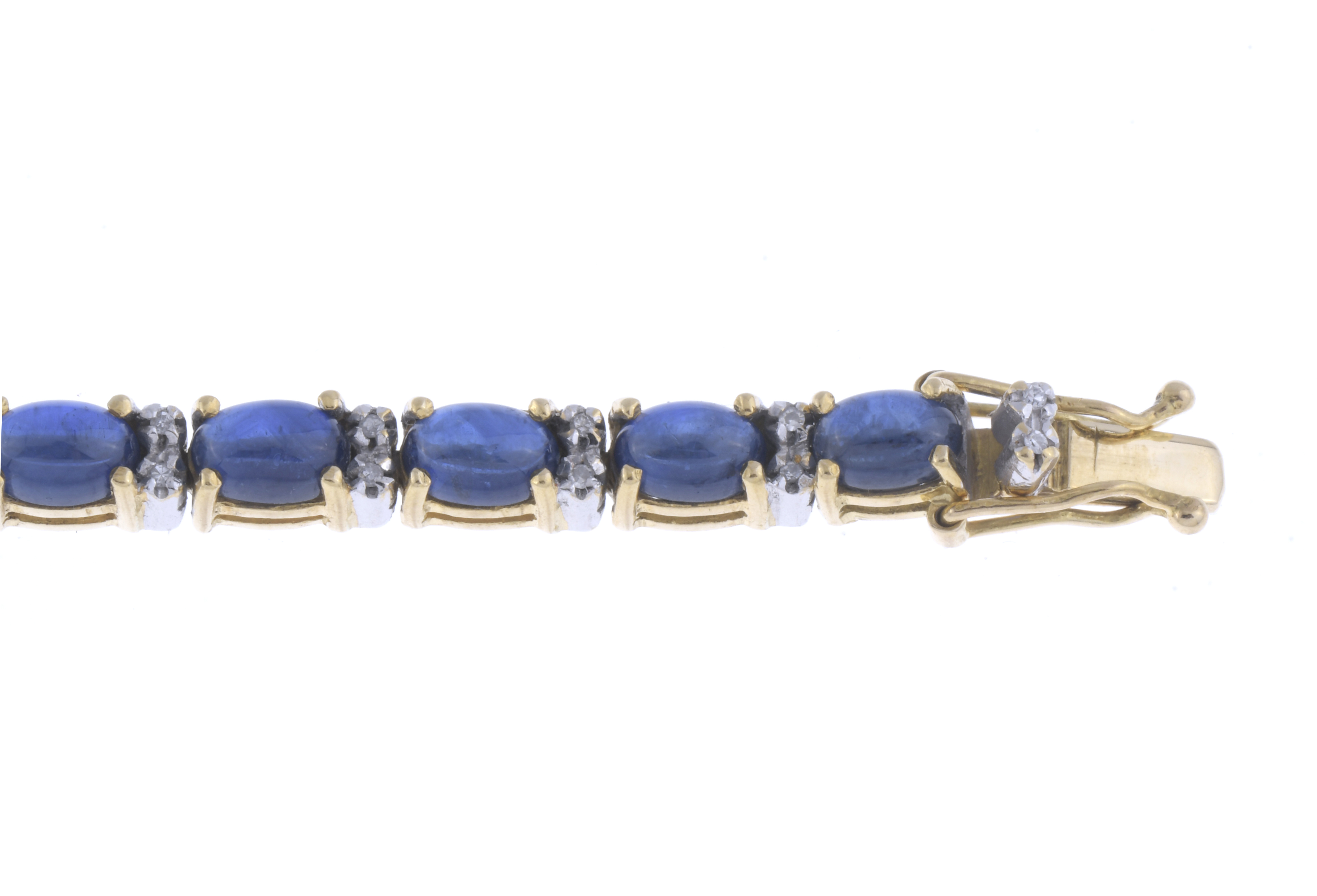 PULSERA RIVIÈRE DE ZAFIROS Y DIAMANTES.