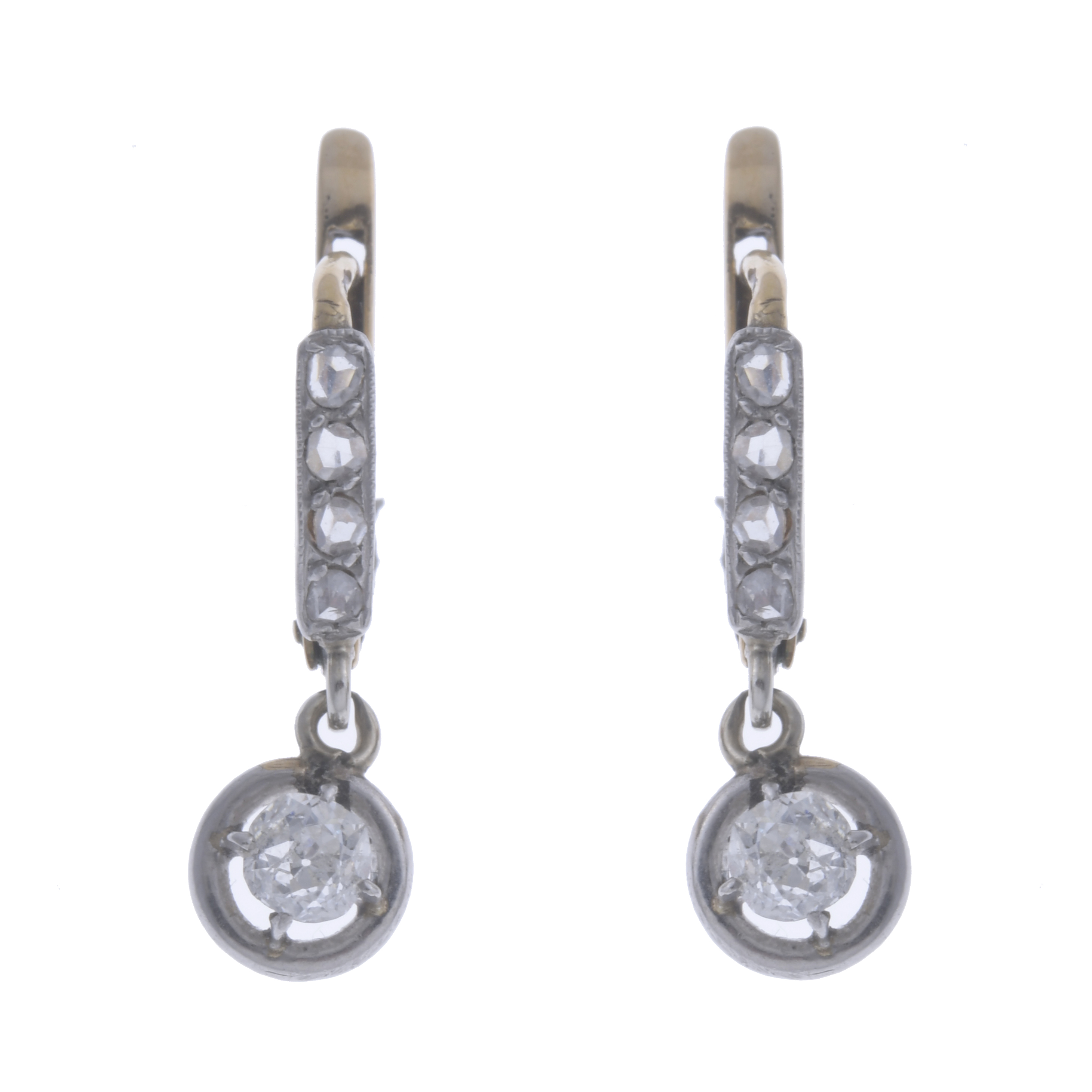 PENDIENTES CON DIAMANTES, PPS. SIGLO XX