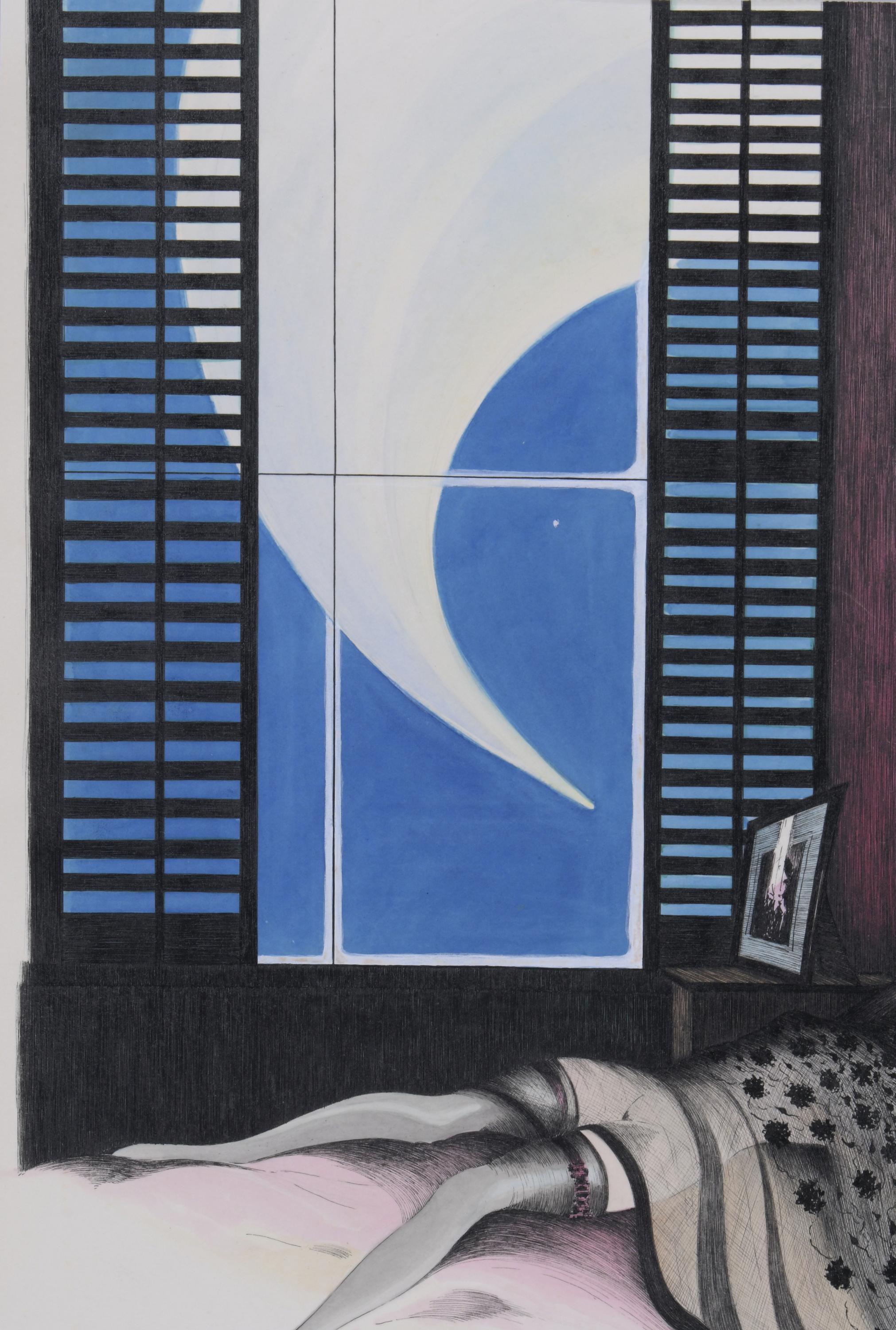 F. CAMARASA (XX). "MUJER SOBRE LA CAMA".