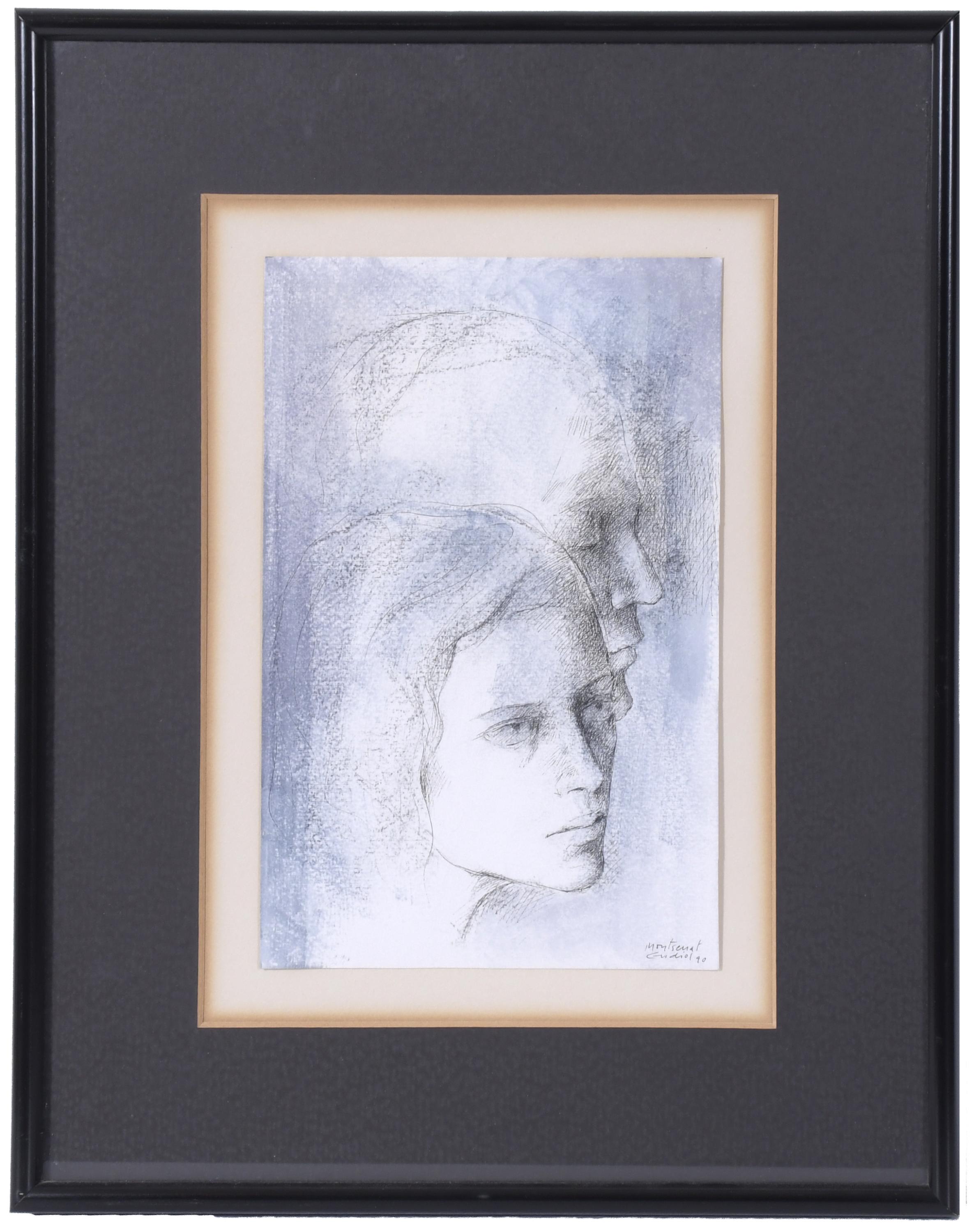 MONTSERRAT GUDIOL (1933-2015). "DOS CABEZAS", 1990.