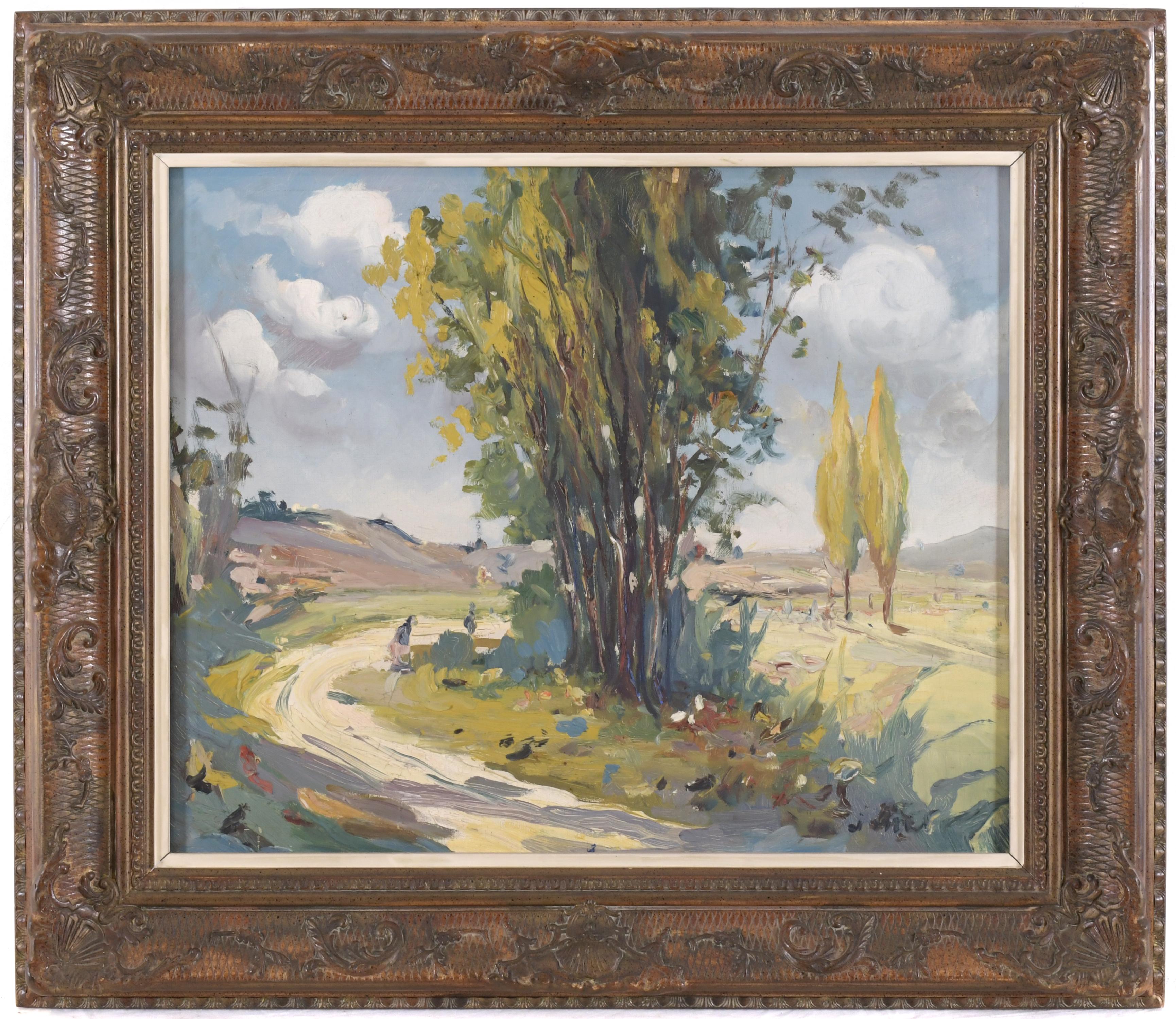 ATRIBUIDO A JOAQUIM MIR I TRINXET (1873-1940). "PAISAJE".