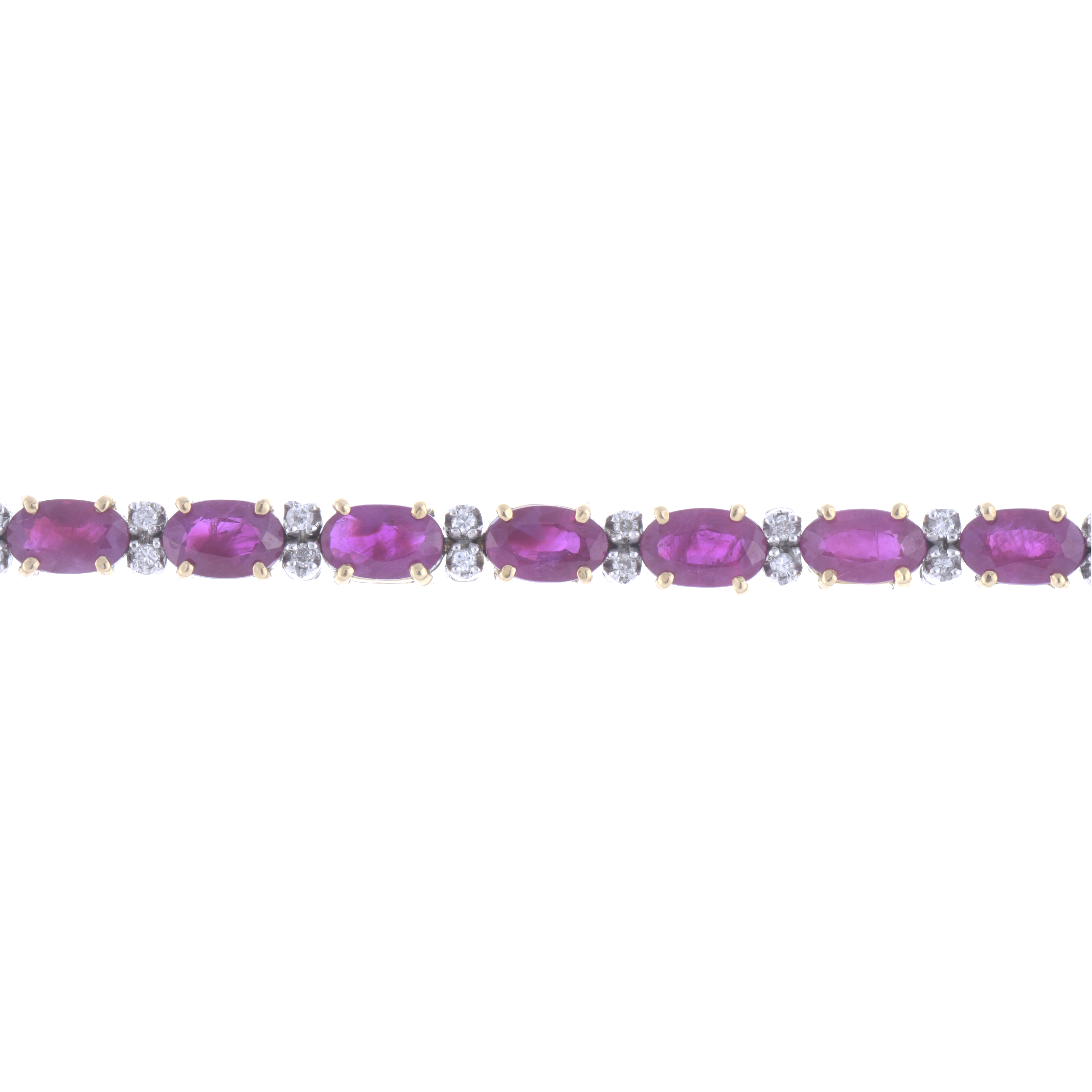 PULSERA RIVIÈRE CON RUBÍES Y DIAMANTES.