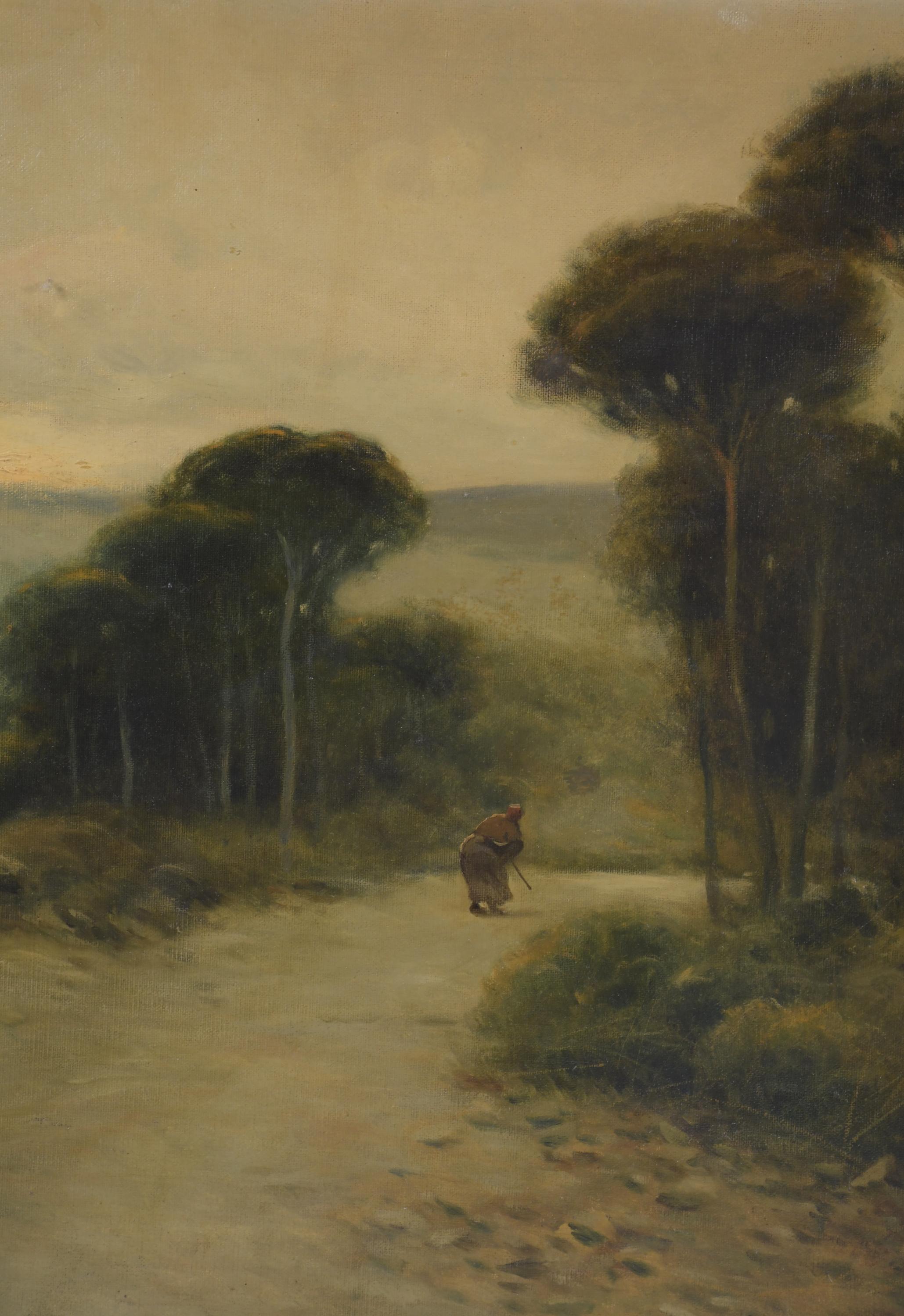 TOMAS SANS CORBELLA (1869-1911).  "PAISAJE CON CAMINO".