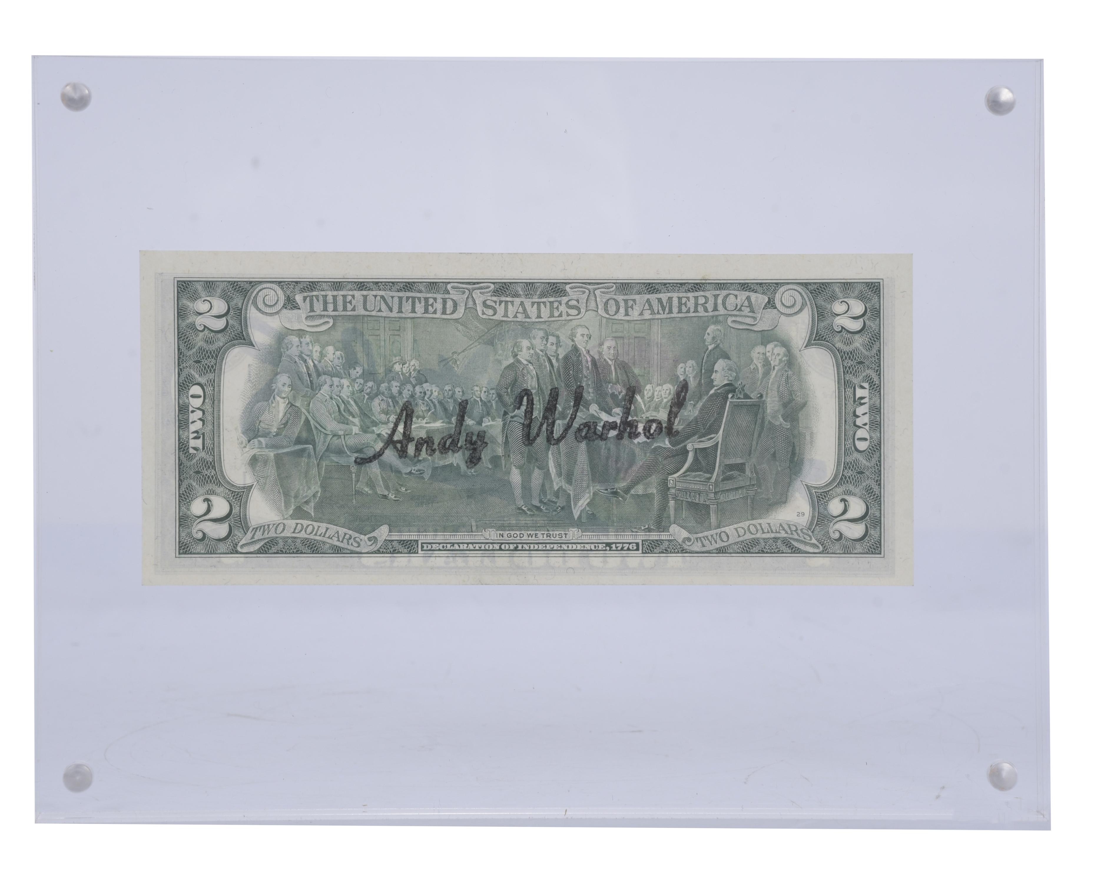 ATRIBUIDO A ANDREW WARHOL (1928-1987). BILLETE AMERICANO DE