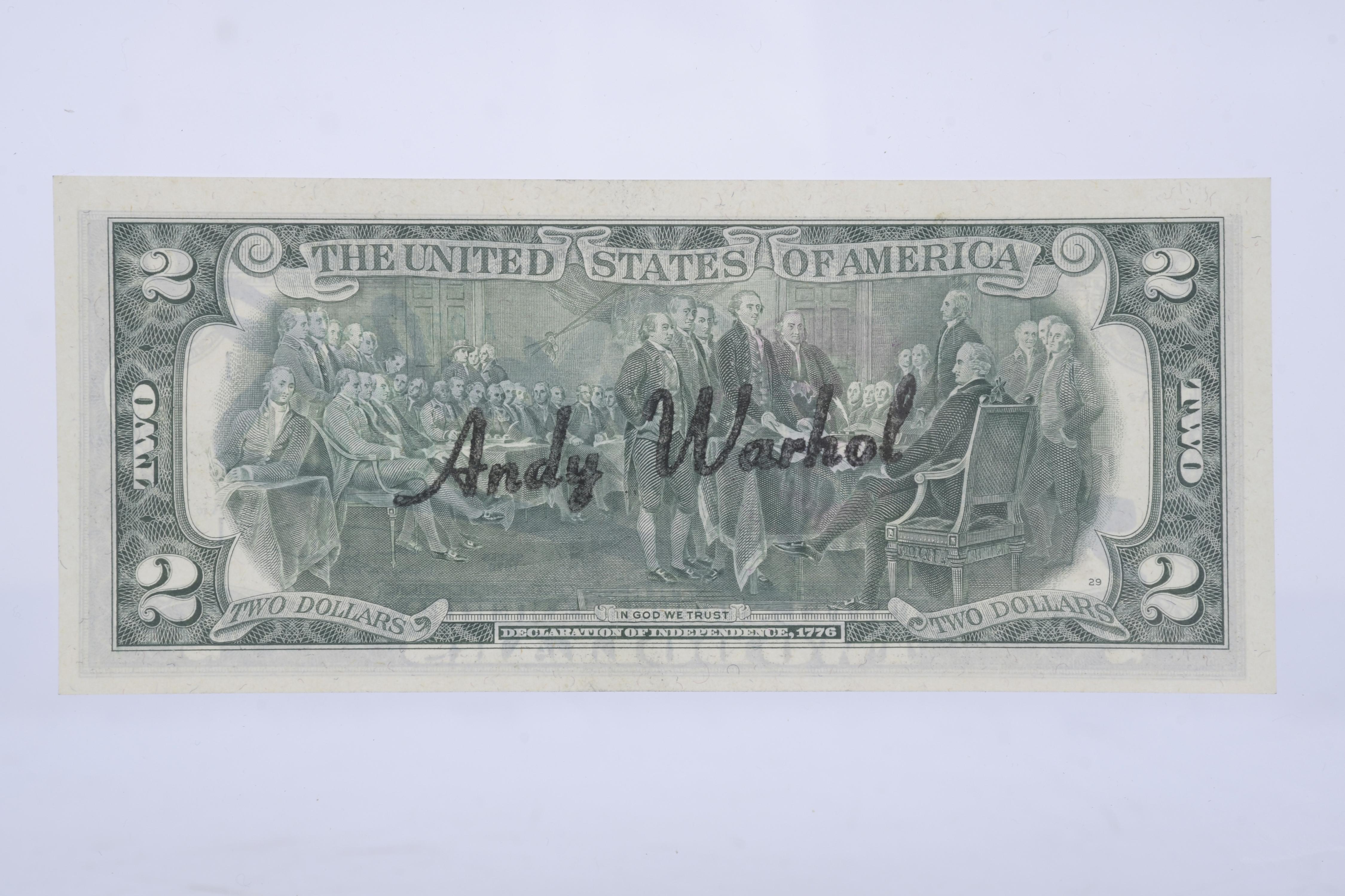 ATRIBUIDO A ANDREW WARHOL (1928-1987). BILLETE AMERICANO DE