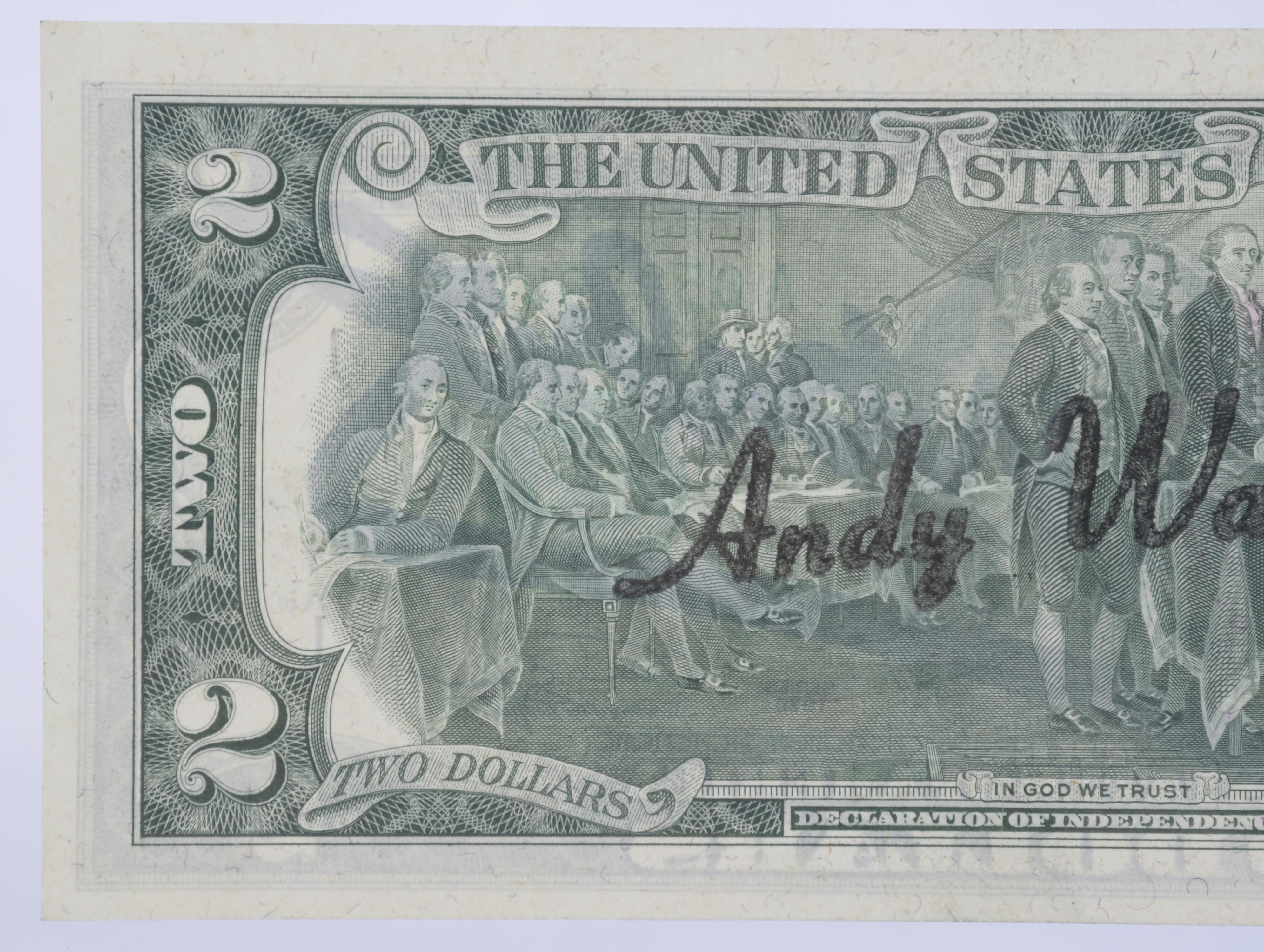 ATRIBUIDO A ANDREW WARHOL (1928-1987). BILLETE AMERICANO DE