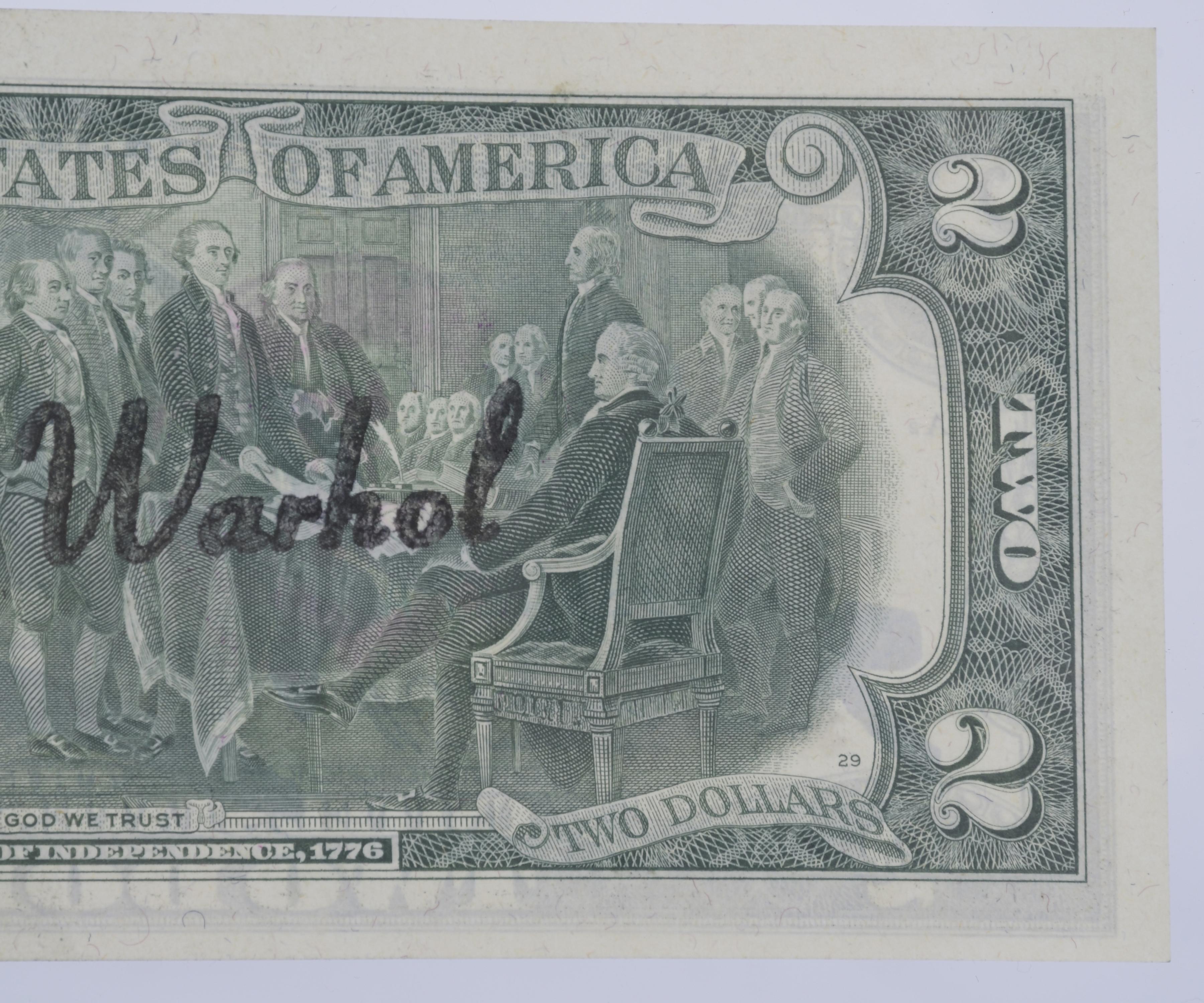 ATRIBUIDO A ANDREW WARHOL (1928-1987). BILLETE AMERICANO DE