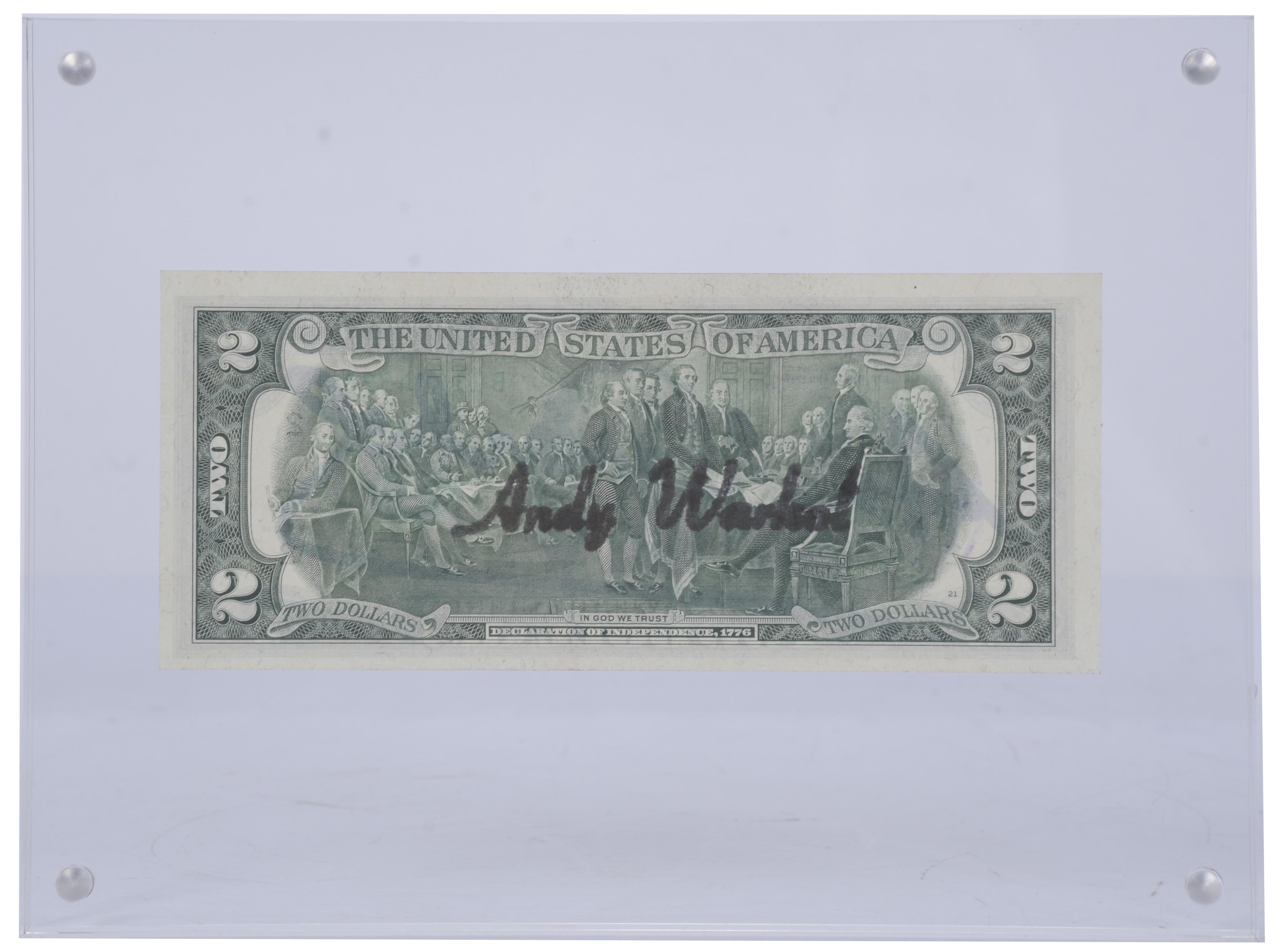 ATRIBUIDO A ANDREW WARHOL (1928-1987). BILLETE AMERICANO DE